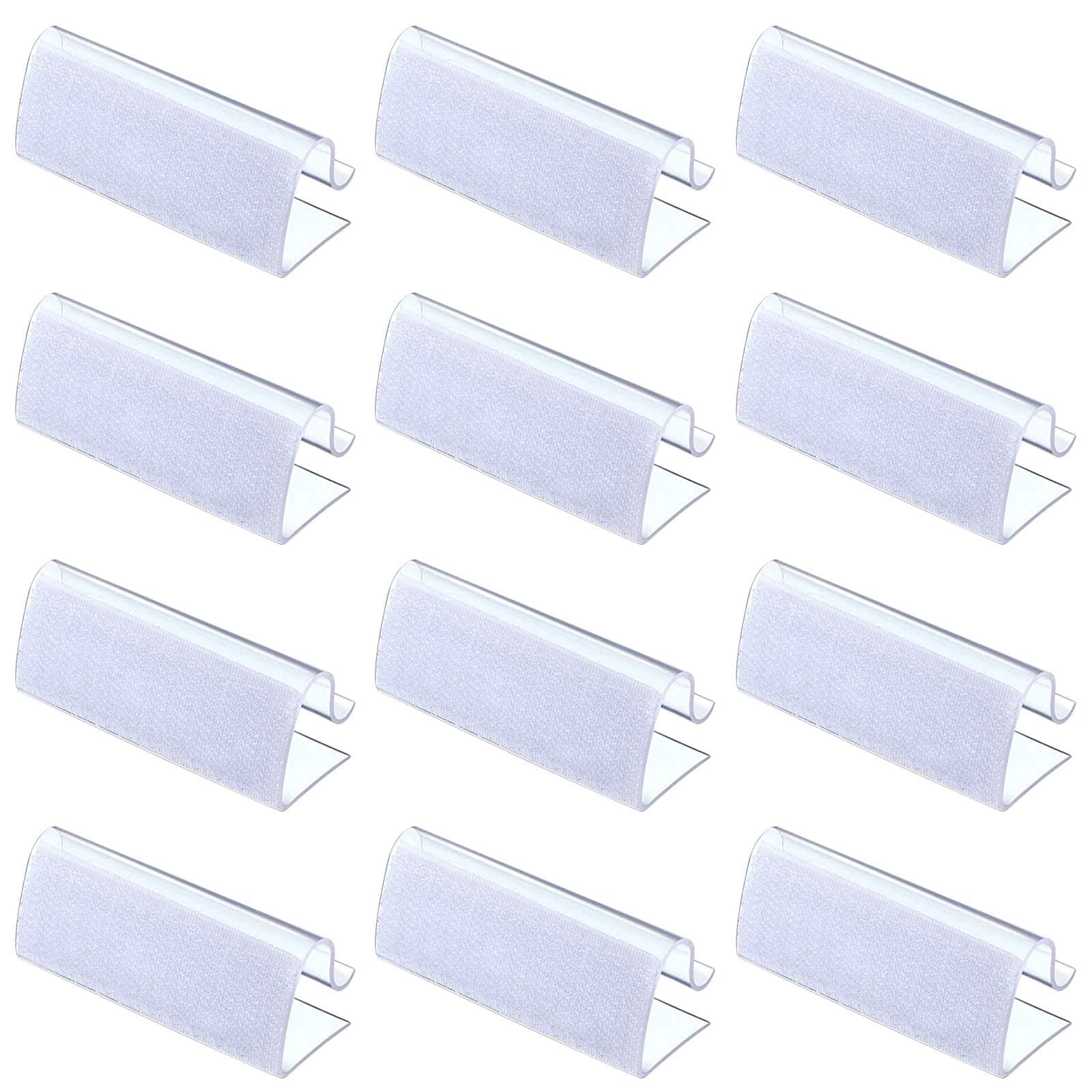 Rustark 30 Pcs Table Skirting Clips, Table Cover Clips, Tablecloth Clips for Table Edge 3/4 Inch - 1 Inch with Hook and Loop Great for Indoor Outdoor Events Wedding Meeting Party Picnic Banquet