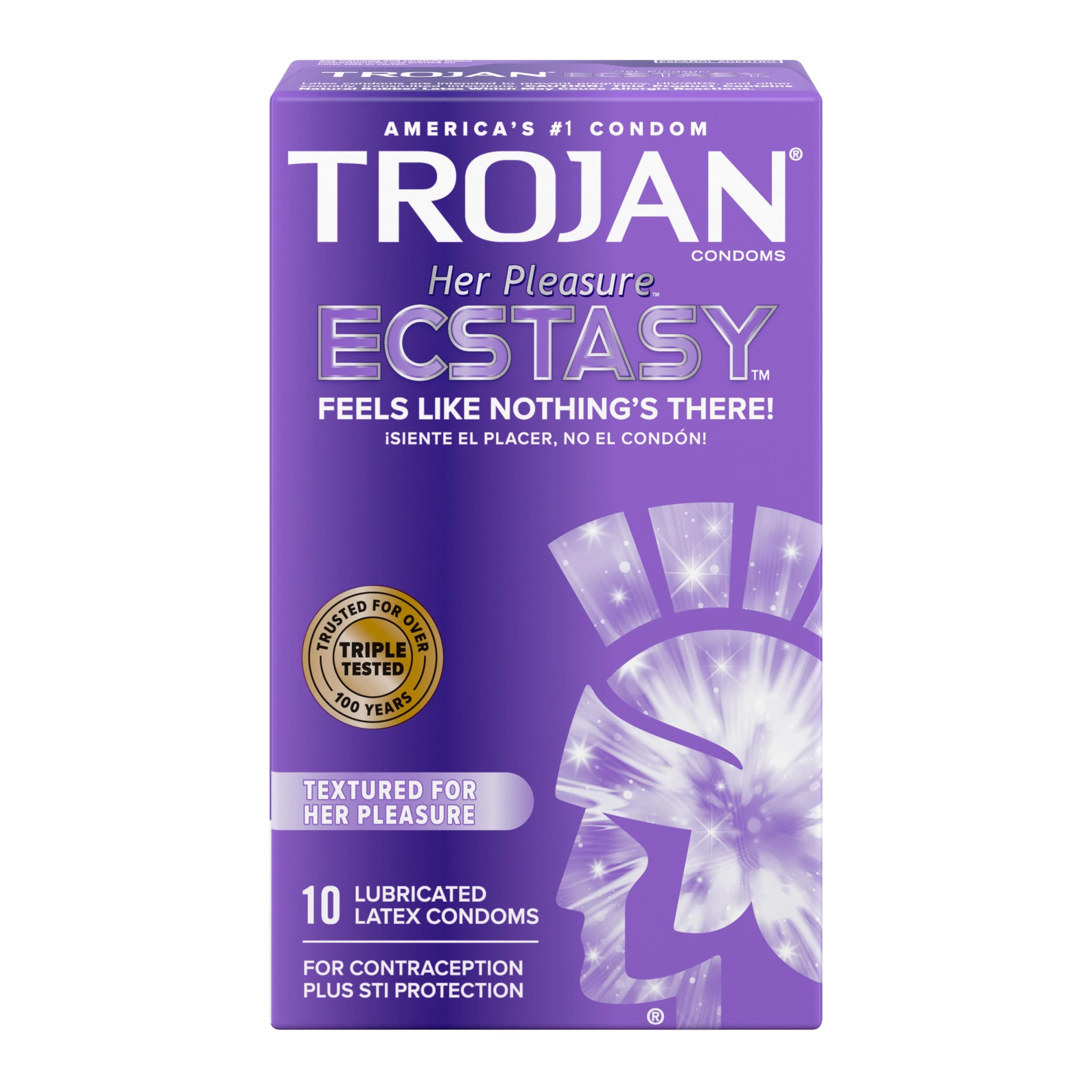 Trojan Her Pleasure Ecstasy Ultrasmooth Lubricant,10-count