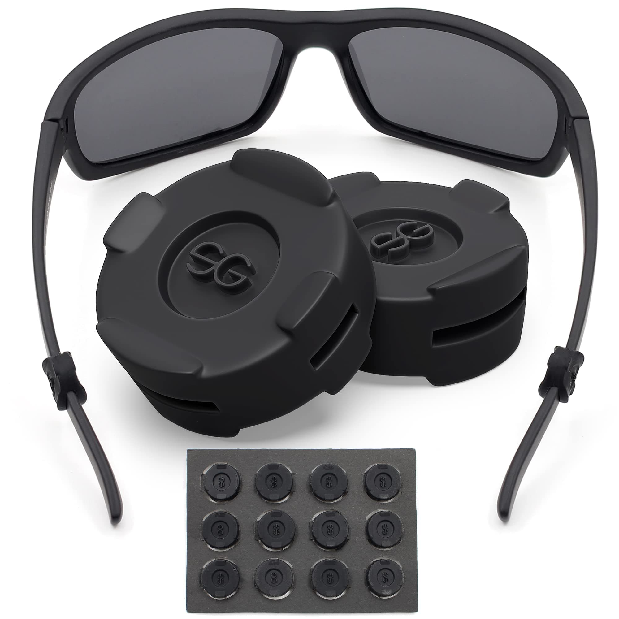 SIGONNA Eyeglass Ear Grips - Silicone Glasses Ear Cushions - 6 Pairs (Black)