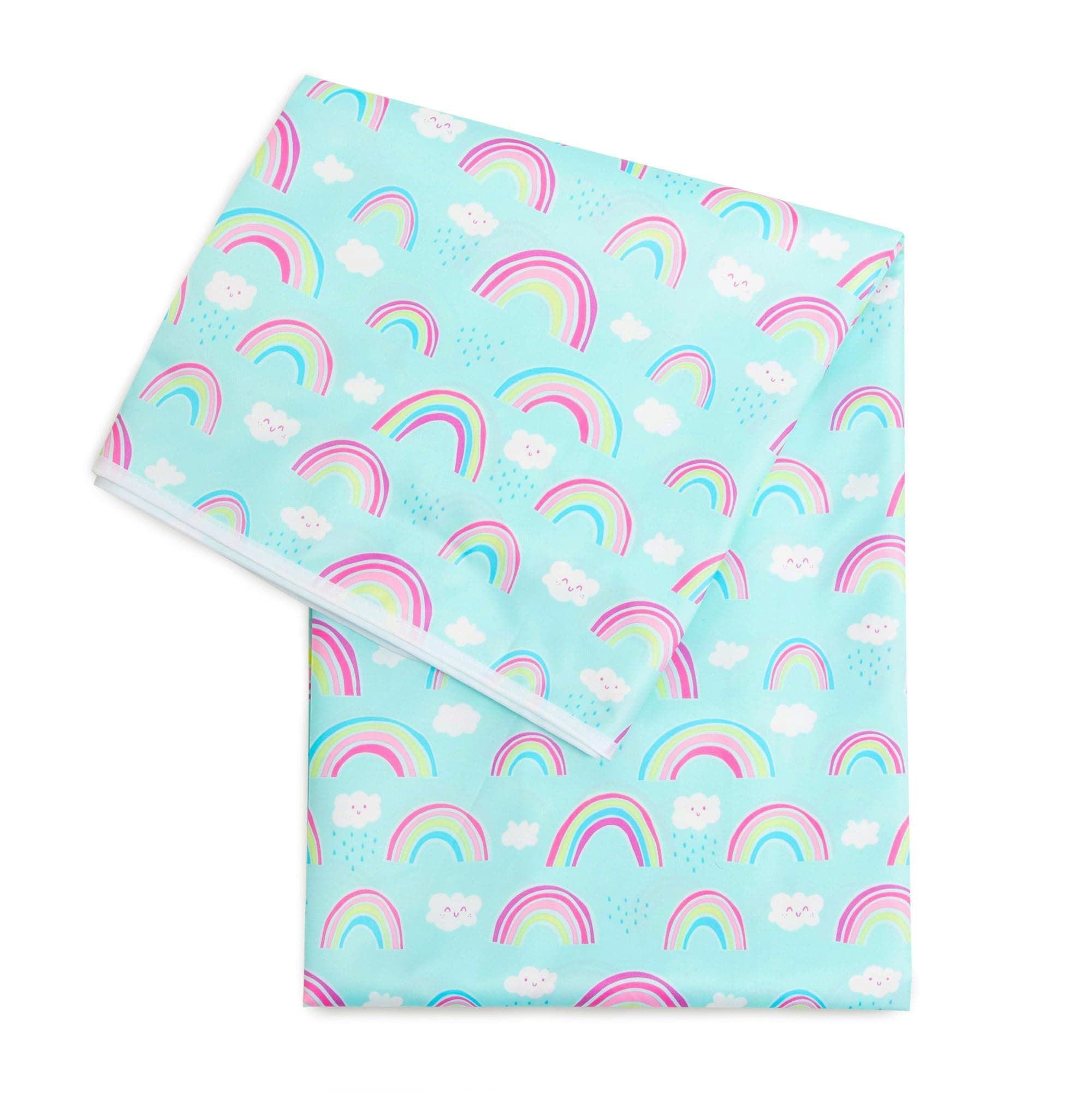 Bumkins Splat Mat, Waterproof, Washable for Floor or Table, Under Highchairs, Art, Crafts, Playtime 42x42 – Rainbows
