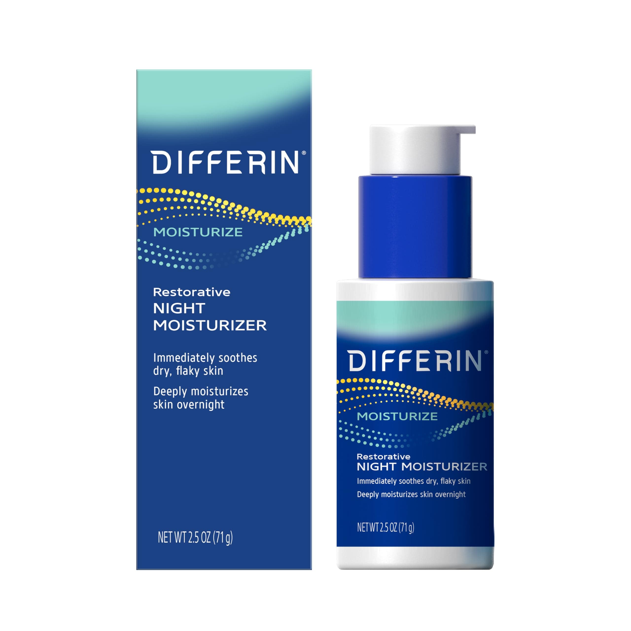 Differin Restorative Night Moisturizer Cream, 1 Pack, 2.5 Fl Oz