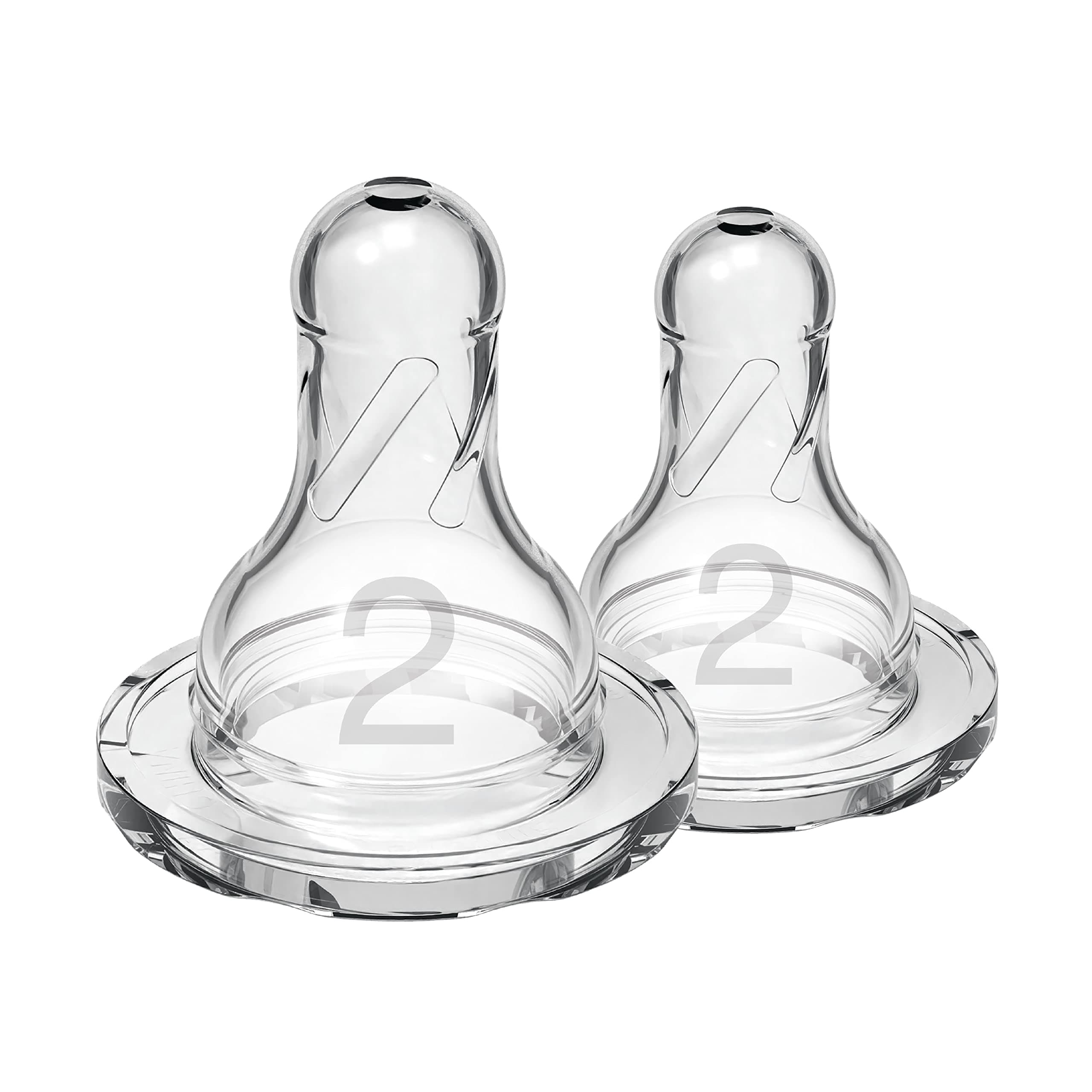 Dr. Brown's Natural Flow Level 2 Silicone Baby Bottle Nipples (2-Pack)