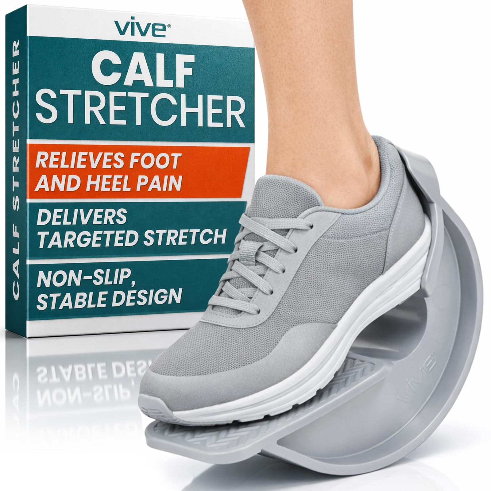 VIVE Best Rocker Foot Stretches for Plantar Fasciitis Pain and Strained Calf Muscle Stretcher Improves Flexibility and Tightness-Lifetime Guarantee