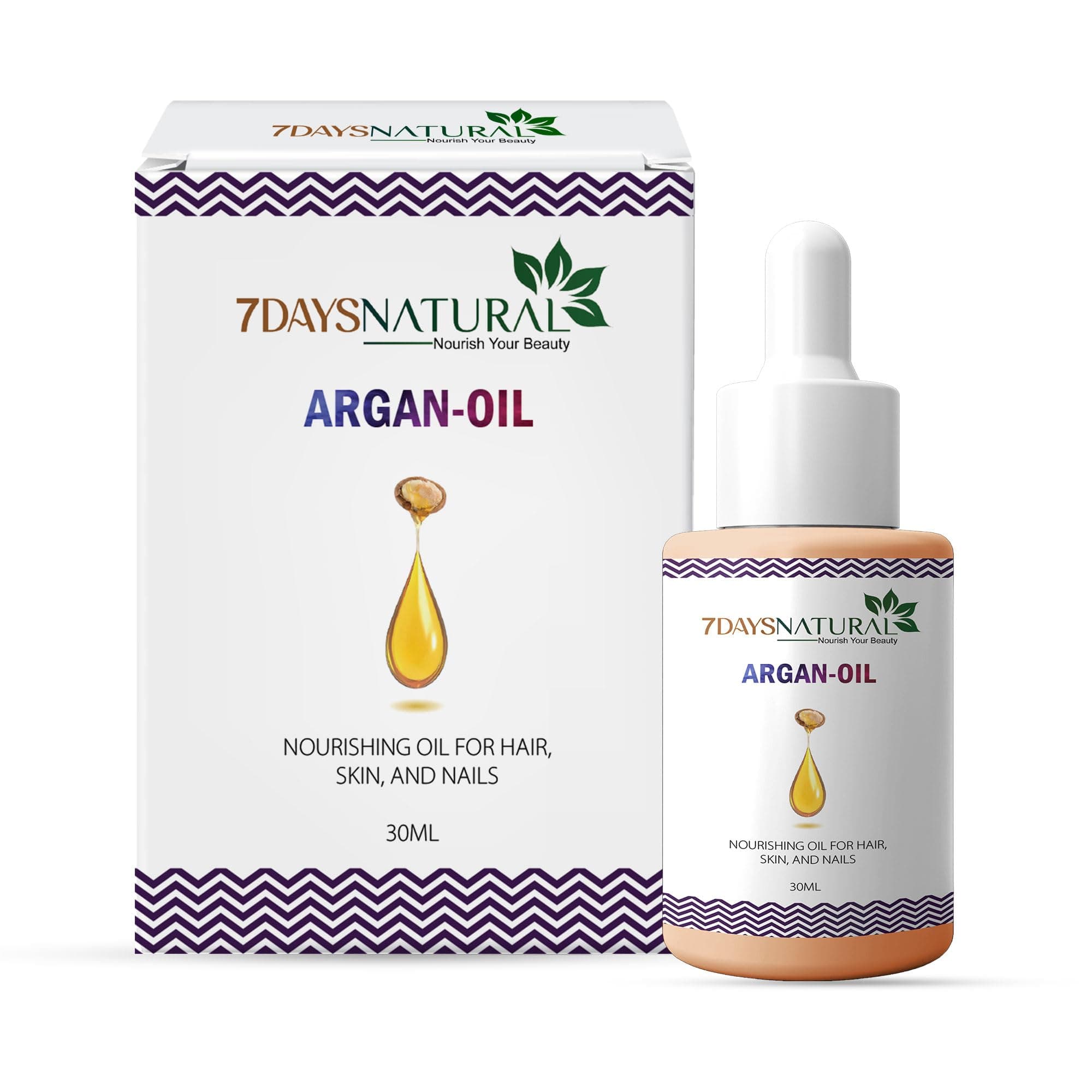 7DAYSNATURAL Moroccan Argan Oil – 100% Pure & Natural Light Oil for Styling | Controls Frizz, Hair Fall & Boosts Growth | for Dry & Thin Hair | Rich in Omega 3 & Vitarmin E for Men & Women(30 Ml)