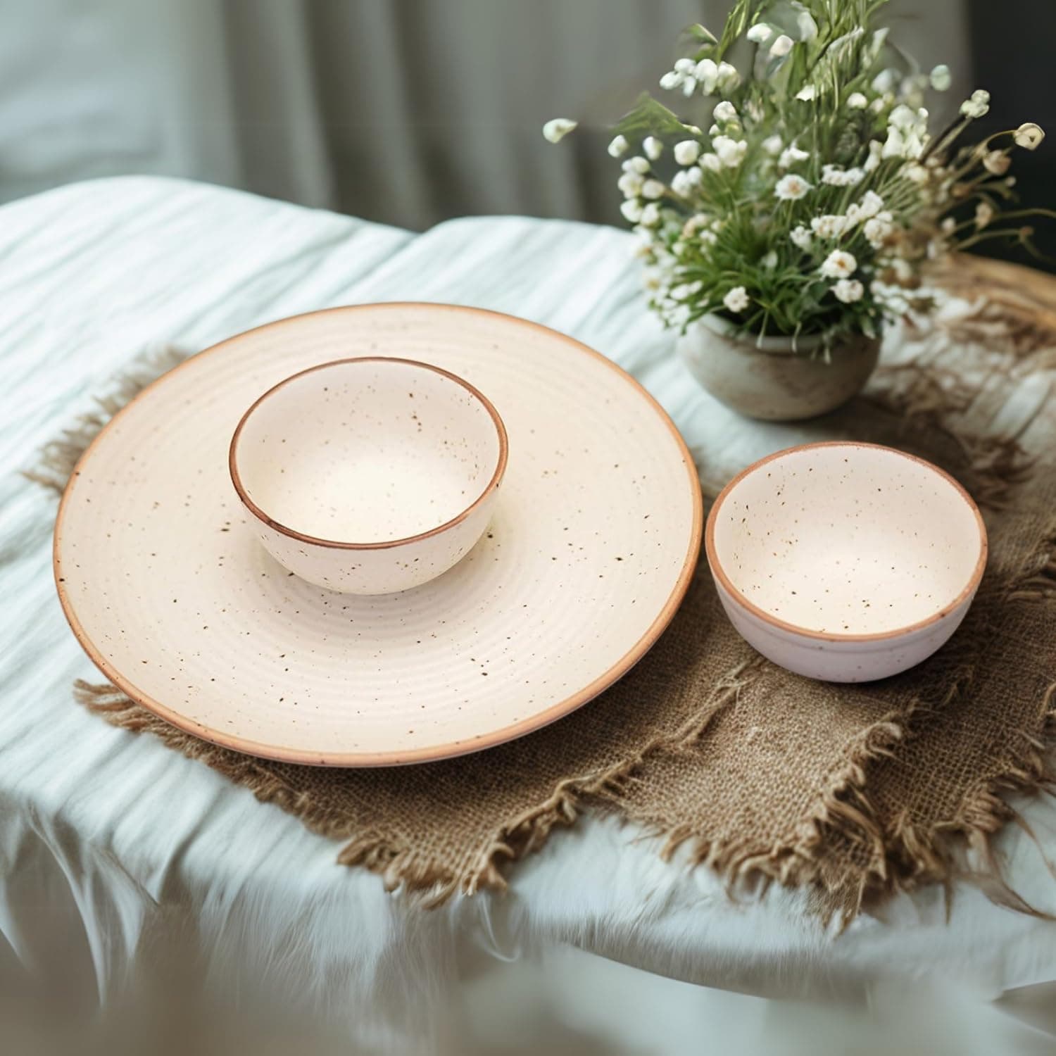 Ceramic dinnerset of 3 Pieces