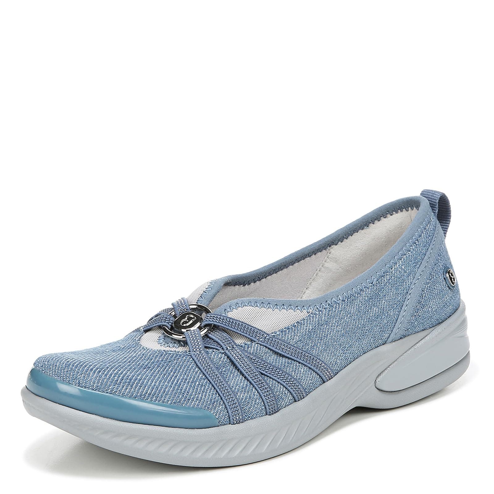 BZees Women's Niche Sneaker, Washed Denim Fabric, 7.5 M US