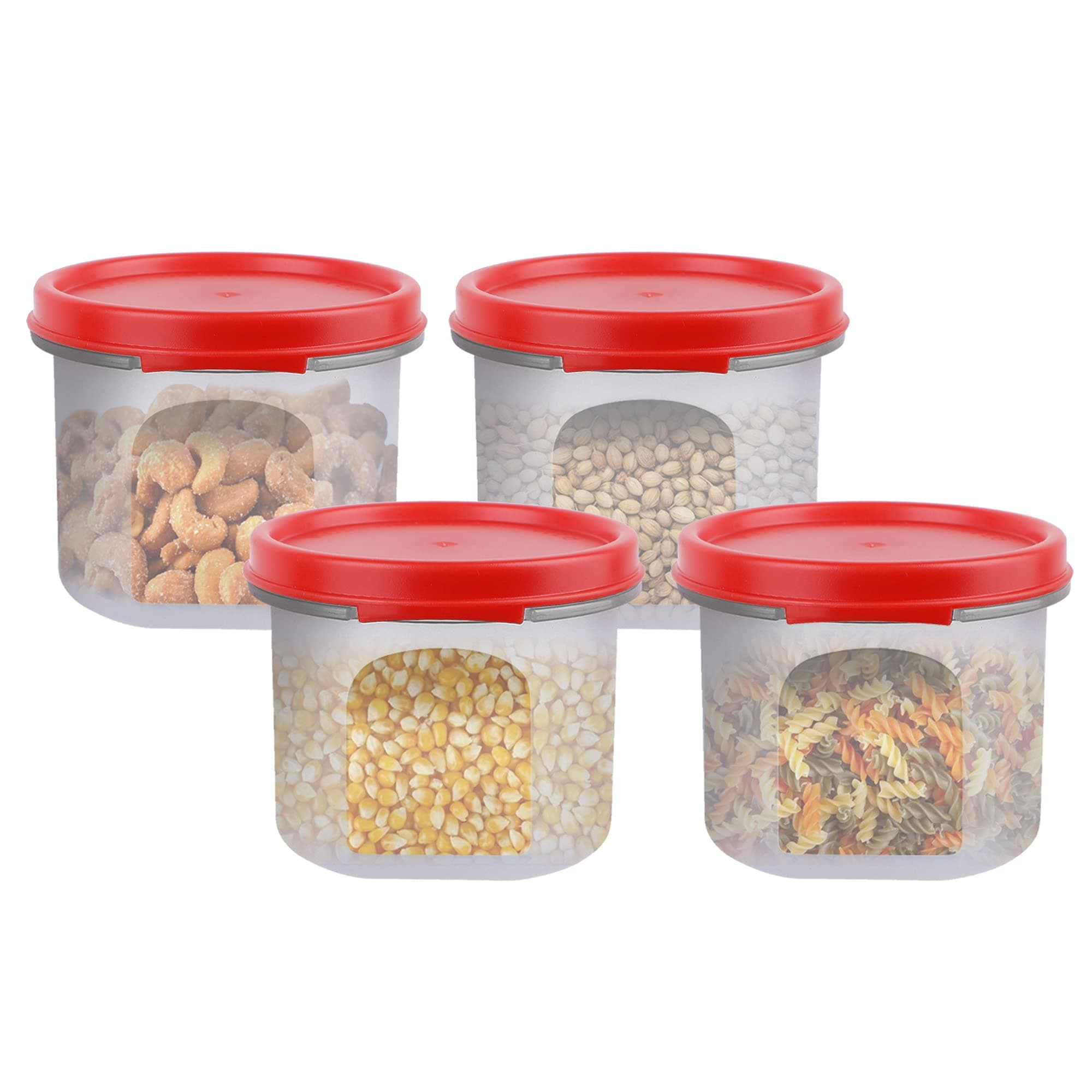 Cutting EDGE 250ml Smart Slim Storage Airtight Container-Red,Set of 4