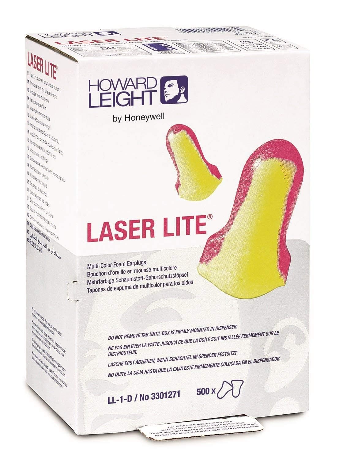 Howard Leight 50 Pairs LL-1 Laser Lite Wireless Ear Plugs in Polybag NRR 32 Individually Packed in Pairs in Sealed Plastic Bag