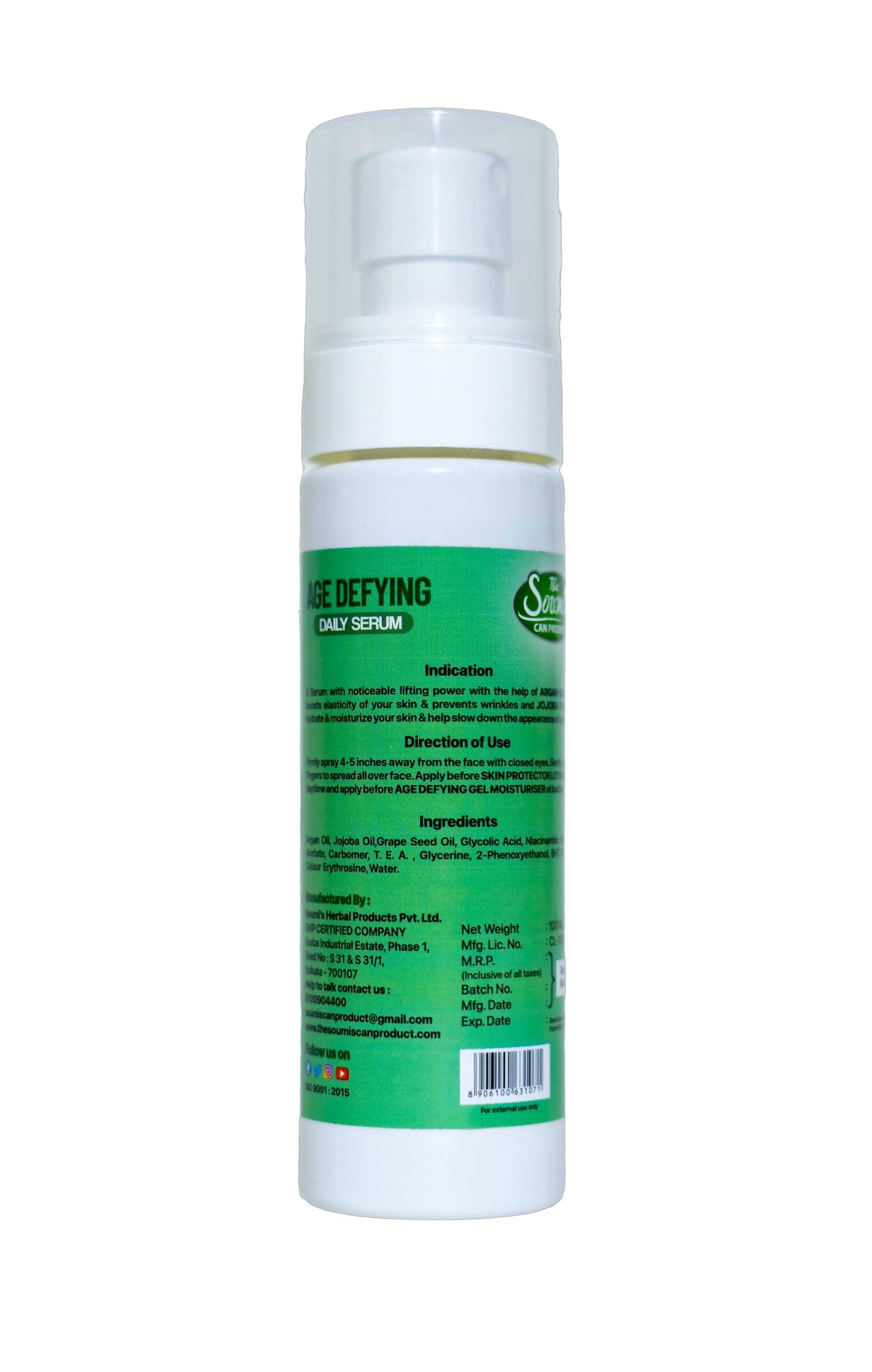 THE SOUMI'S CAN PRODUCT Age Defying Daily Serum 100ml