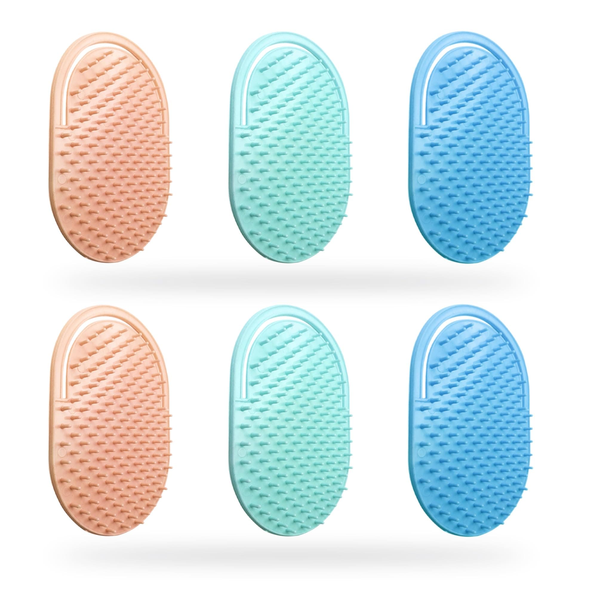 Sanas Detangler Hair Comb Set For Women (6Pcs) Eco-Safe Material Small Comb For Women Hair Styling Unisex Plastic Pocket Comb For Men Flexible Palm-Fit Grip Combs For Kids Gentle (6Pcs) (Multicolor)