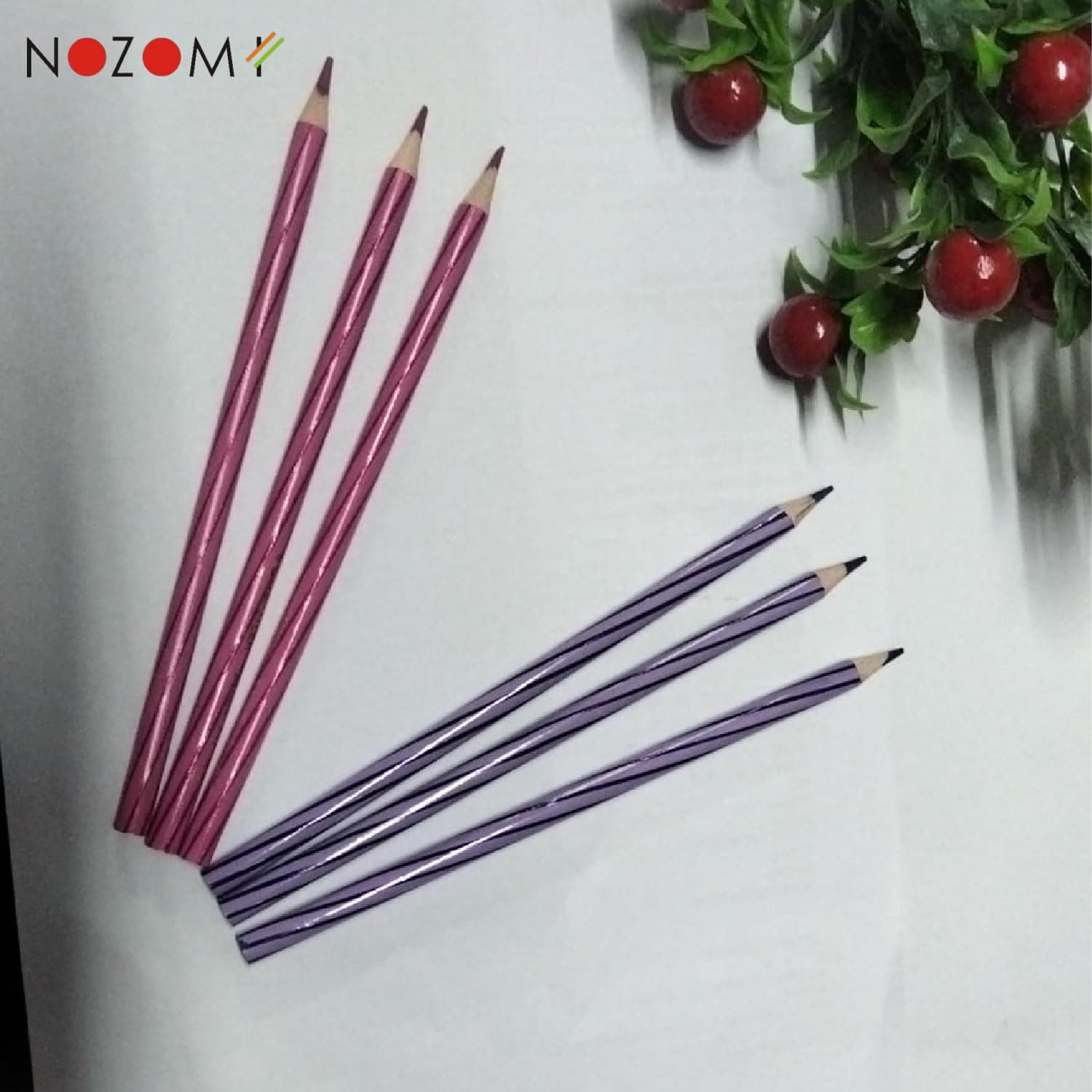 NOZOMI Non-Breaking Hematoxylin and Eosin Pencils Trial Pack – Ideal for Medical Students (3 Pencils Each)