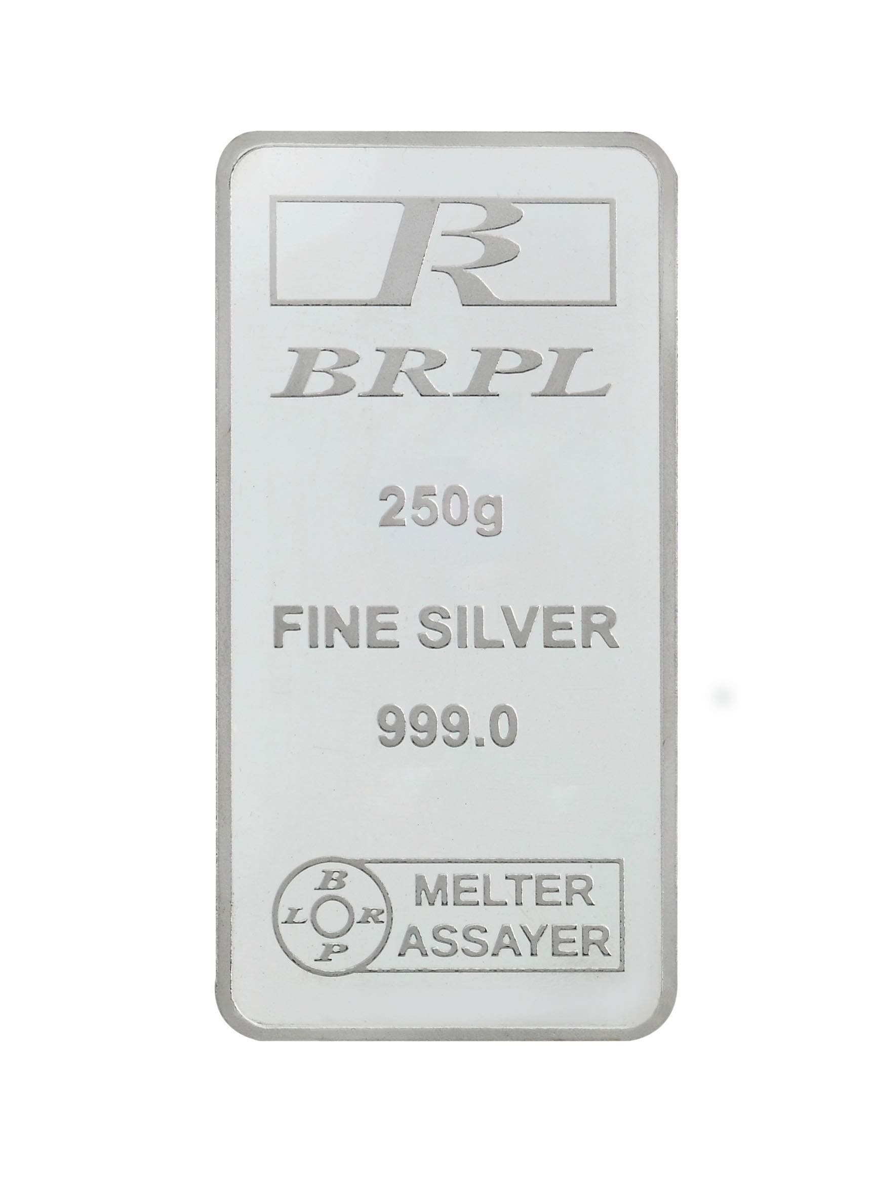 Bangalore Refinery 999 Purity Silver Bar 250 Gram