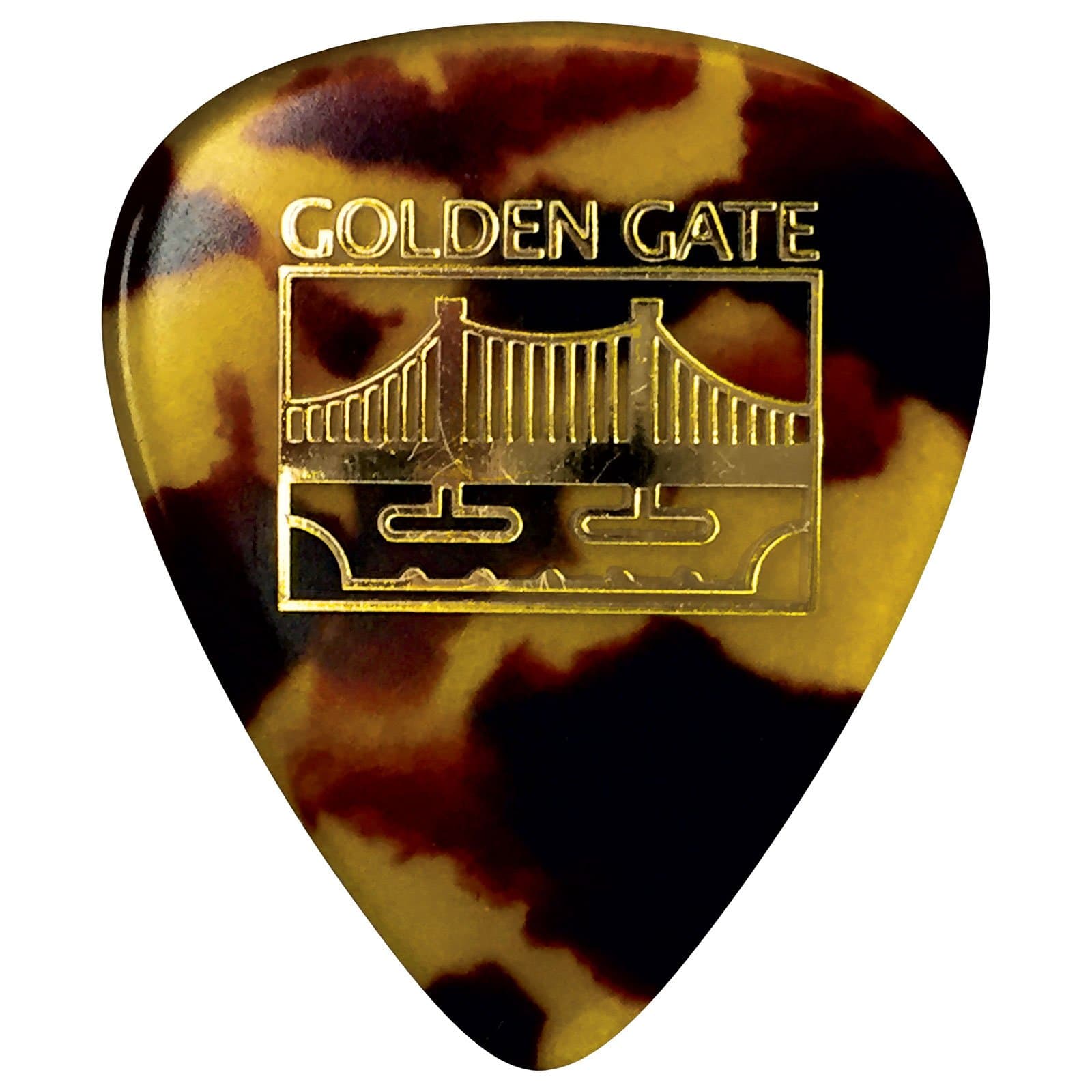 Golden Gate MP-14 Deluxe Tortoise Style Mandolin Pick - Narrow Triangle - Dozen