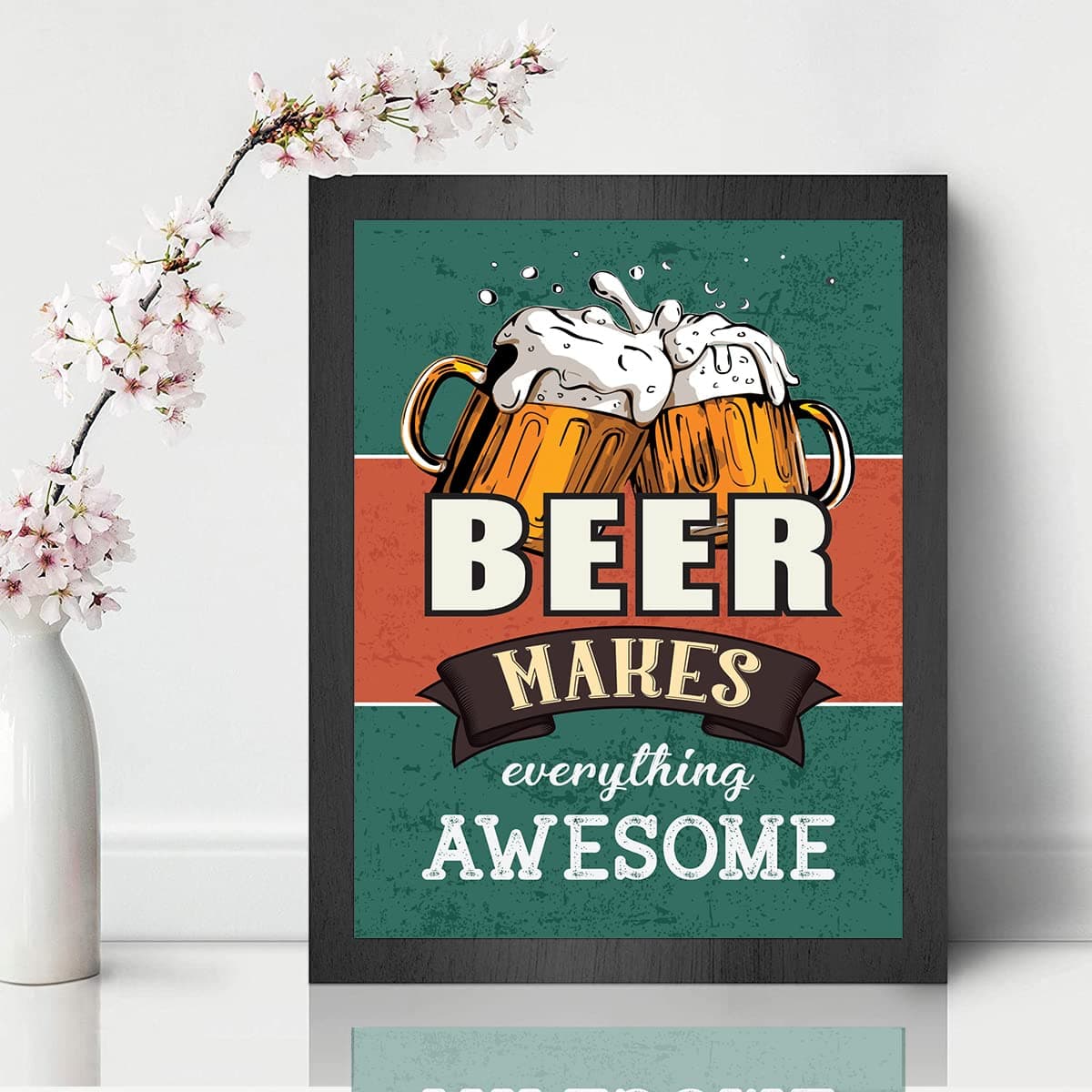 Chaka Chaundh - Cocktail Wall Quotes Frames - Gin Quotes Poster With Frames - Bar Framed Poster - Alcohol Quotes Wall Decoration Item - (14 X 11 Inches)