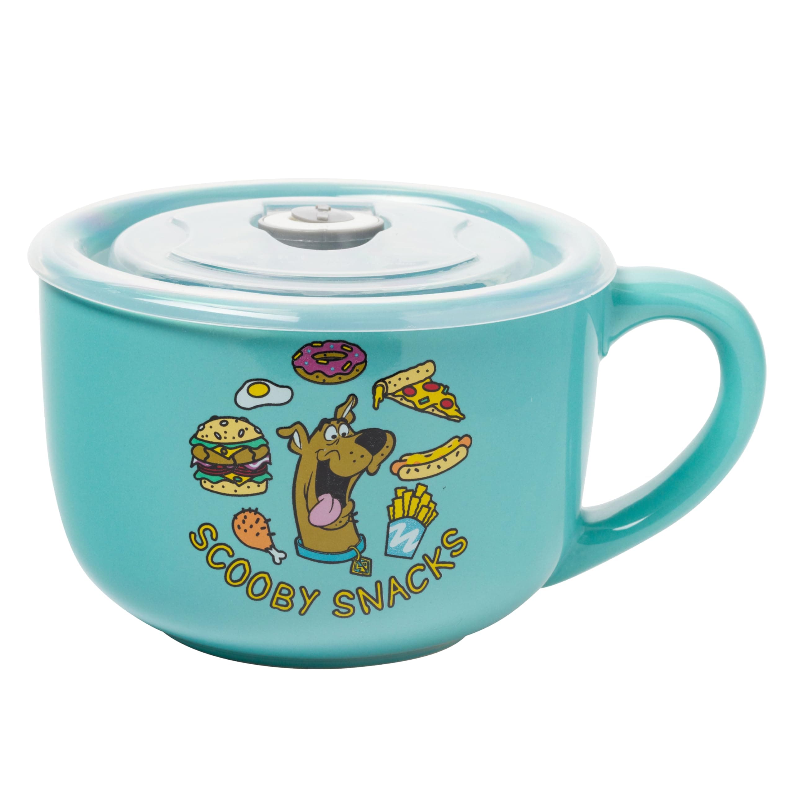 Silver Buffalo Scooby Doo Snacks Quote, Ceramic Soup Mug, 24oz