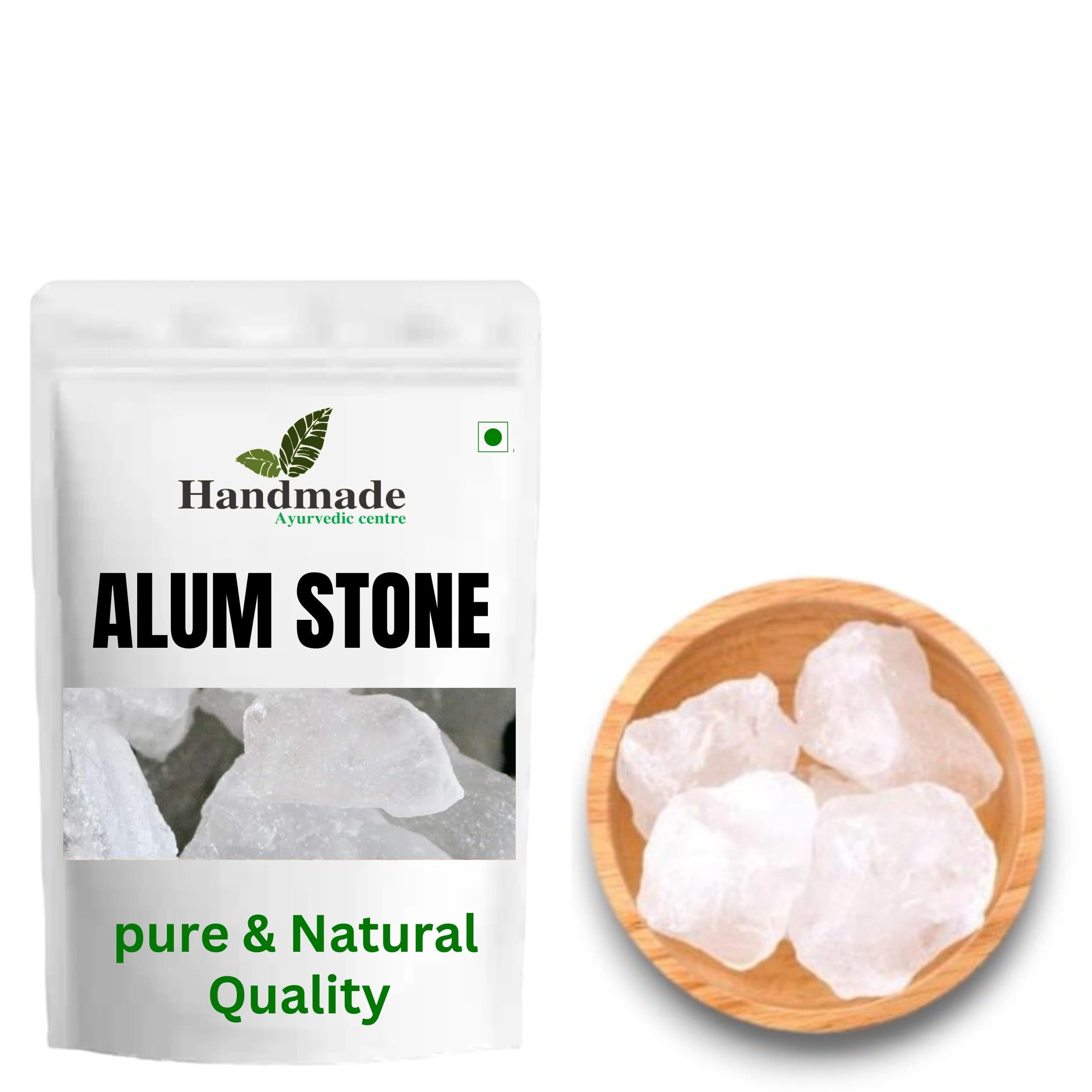 Handmade Ayurvedic Centre Alum (Fitkari) 400 gm |Crystal White Stone| White Phitkari