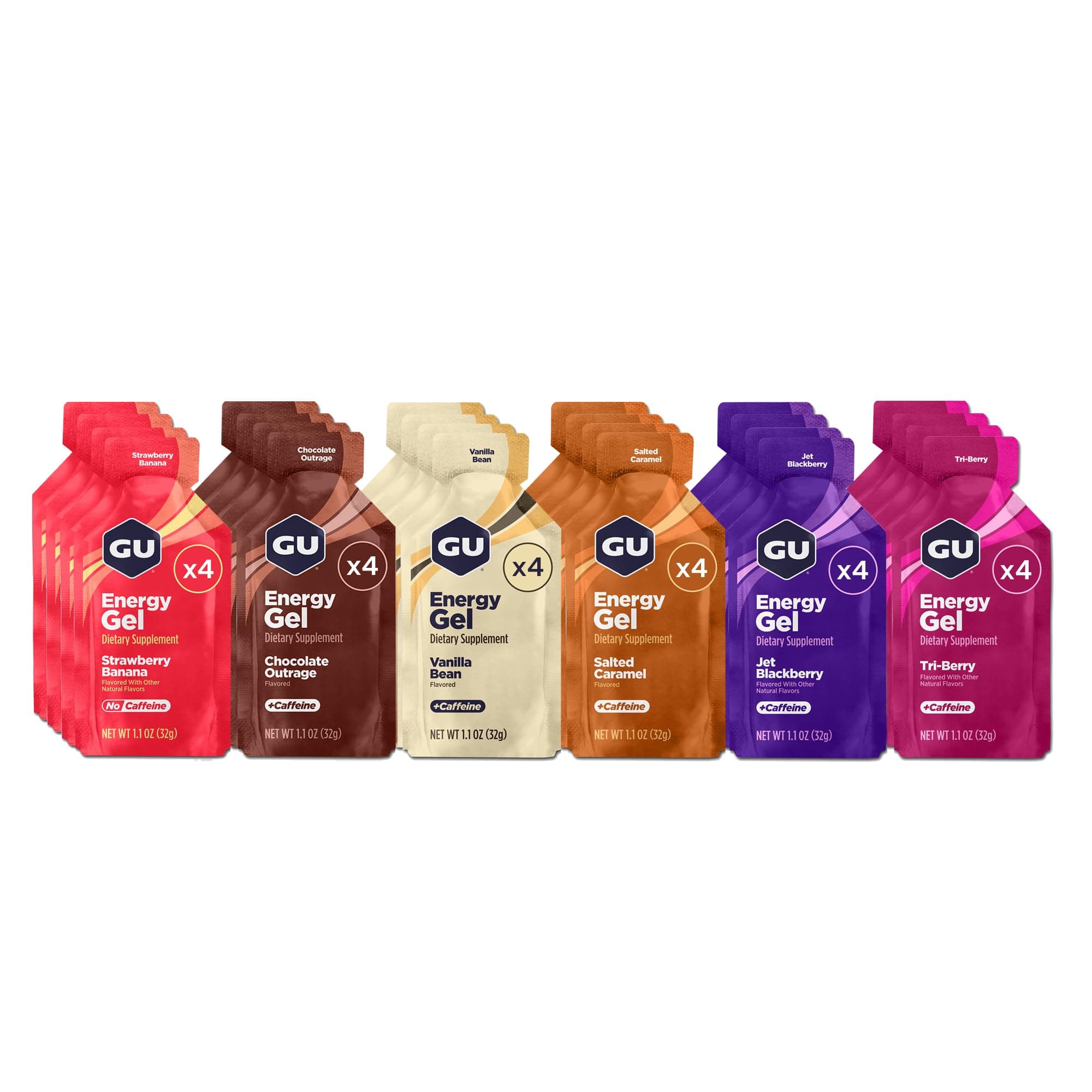 GU Energy Gel - Pack Of 24 (Mixed) - Mixed Fruit