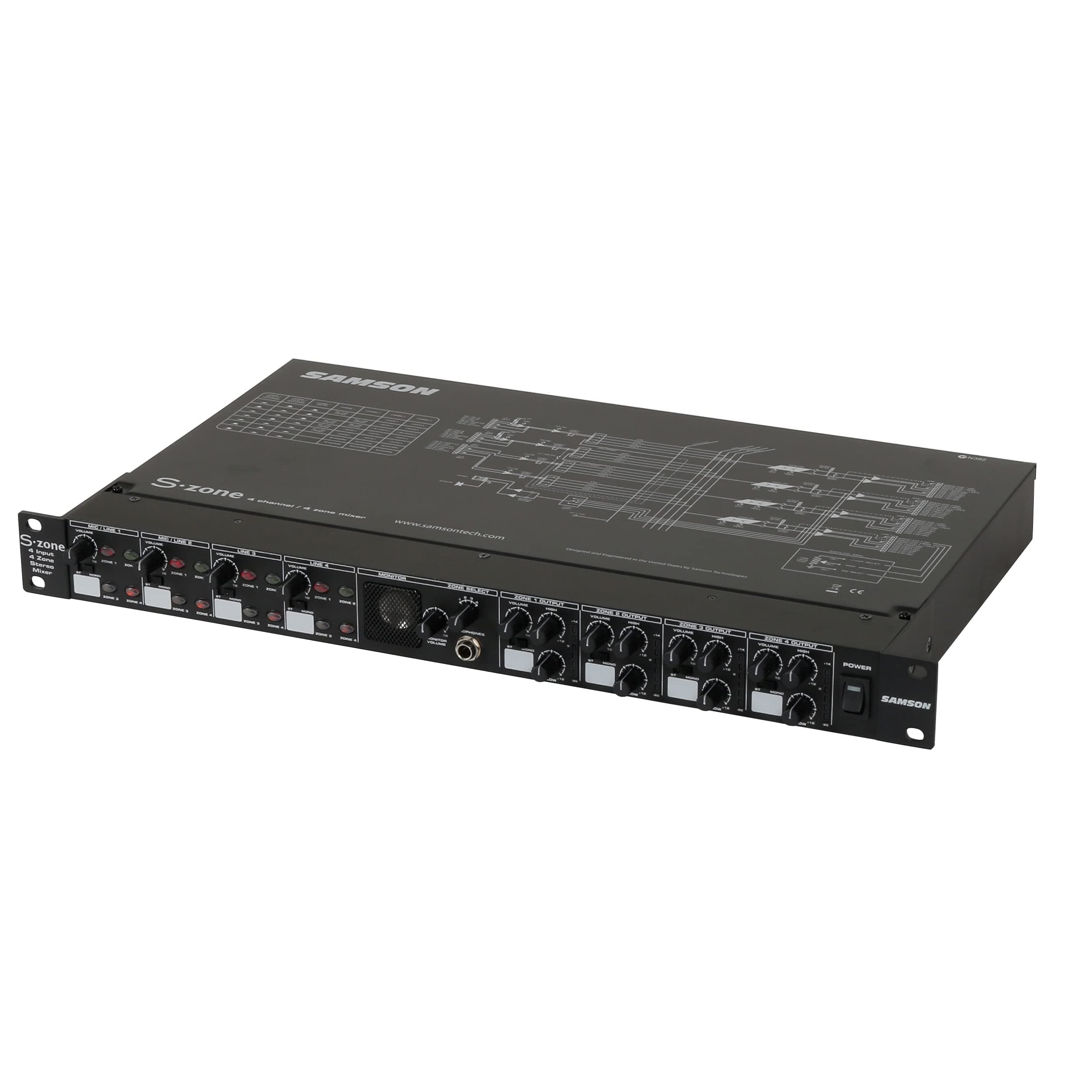 Samson S-zone 4-Input/4-Zone Stereo Mixer