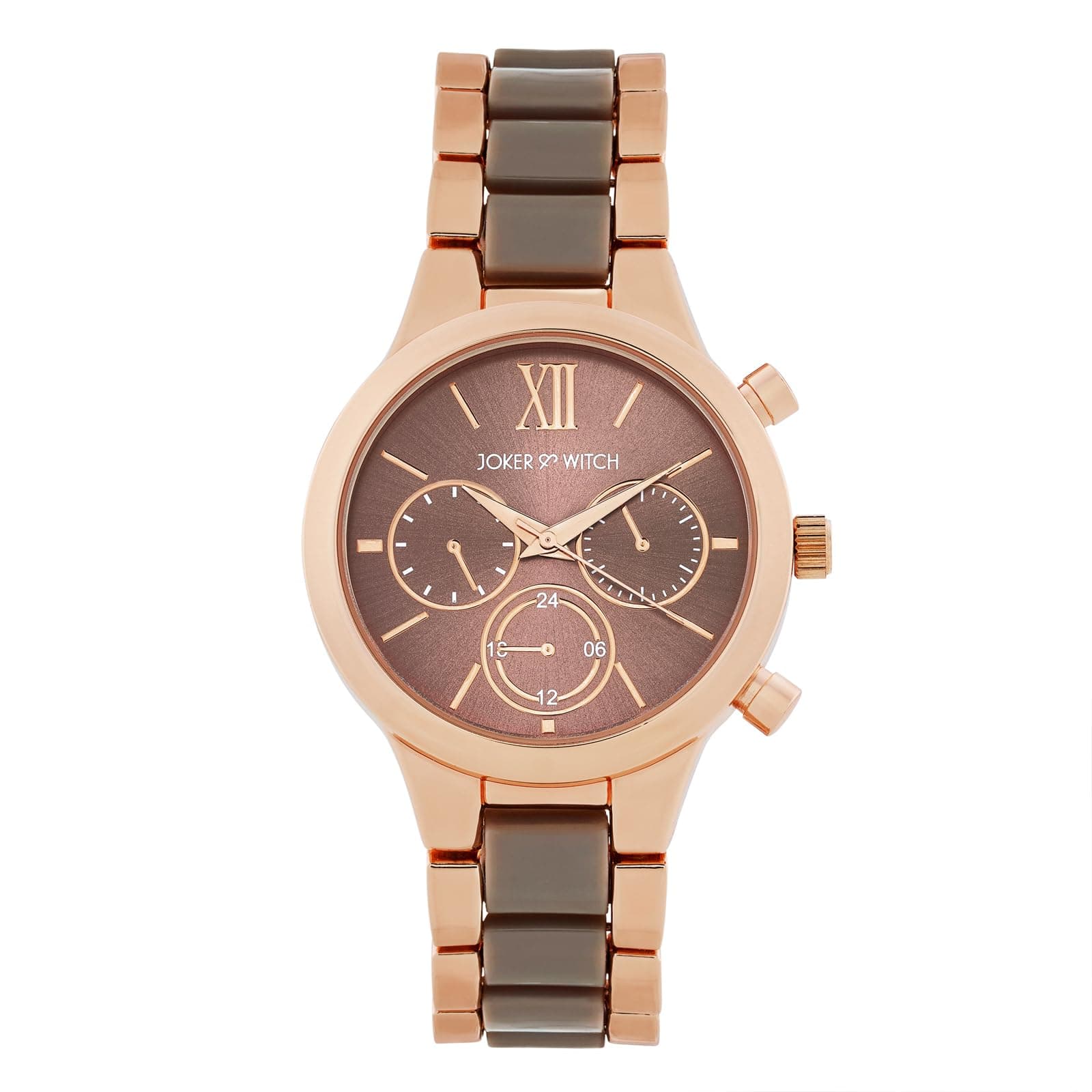 Joker & Witch Clara 38mm Mauve Dial 19mm Mauve Metal Alloy Strap Watch for Women
