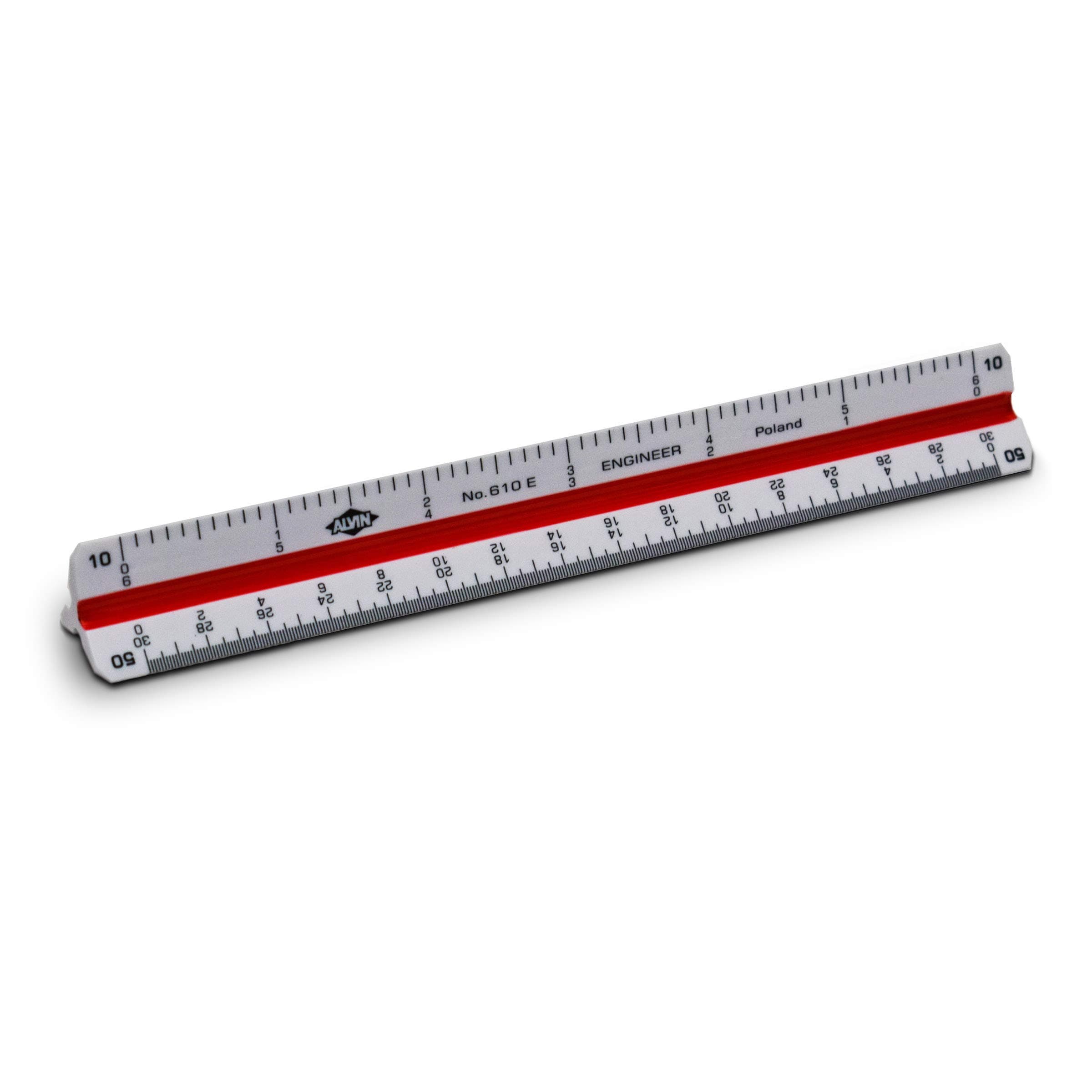 Alvin 600 Series 6-Inch High Impact Plastic Engineer Triangular Scale (610E) by Alvin