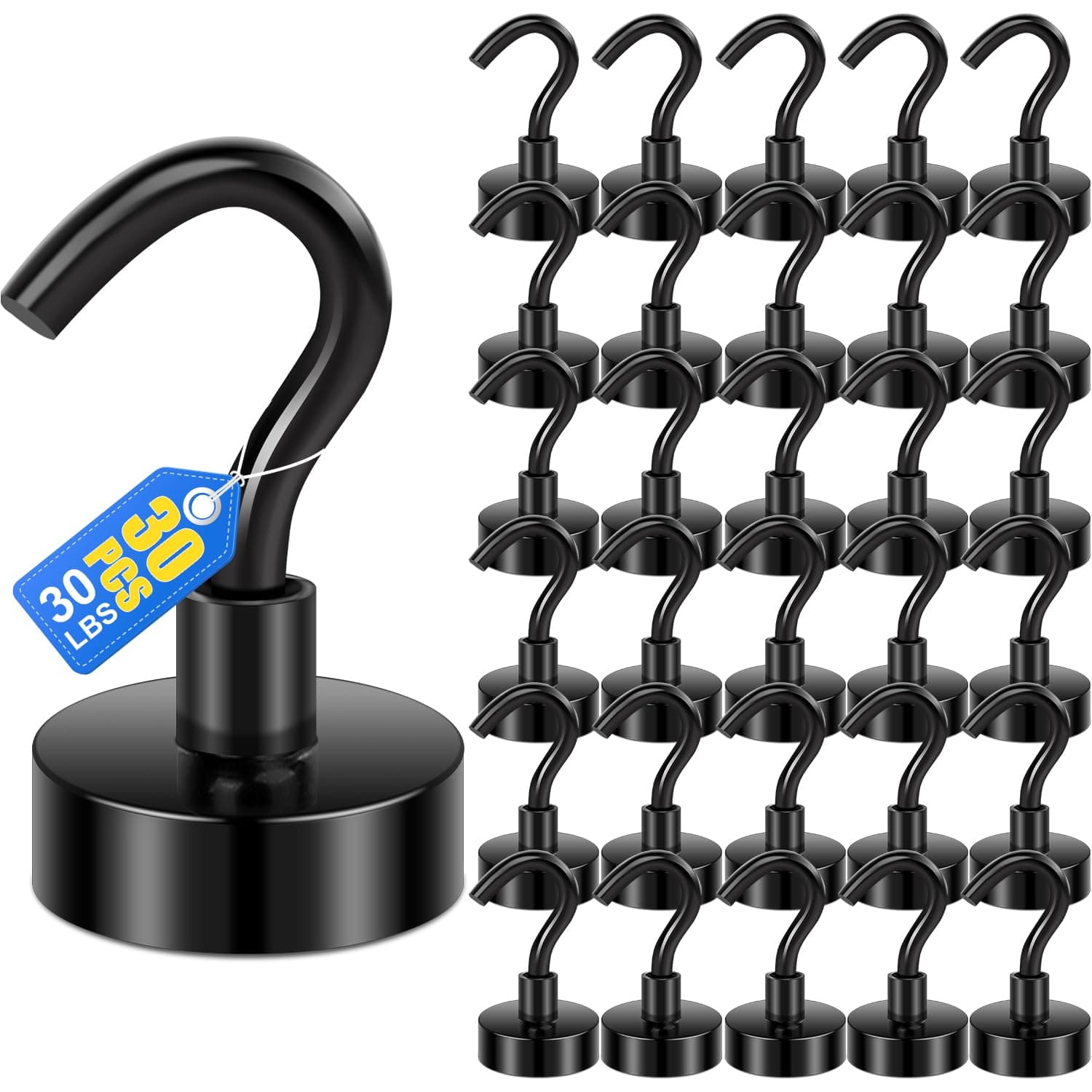 LOVIMAG Magnetic Hooks, Cruise Essentials 2026, 30 Pack-30LBS