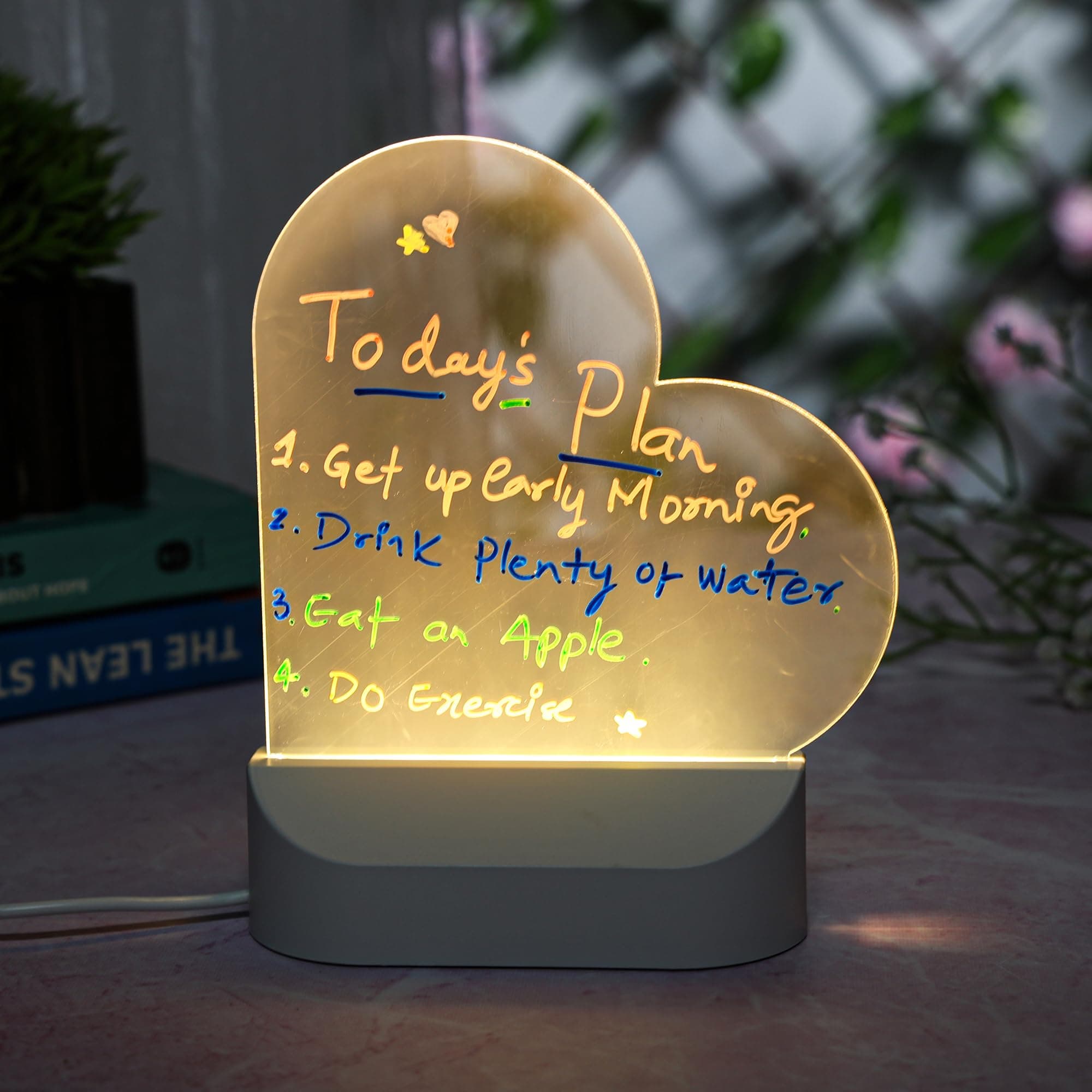 NYRWANA Personalized Name LED Night Table Lamp, LED Board
