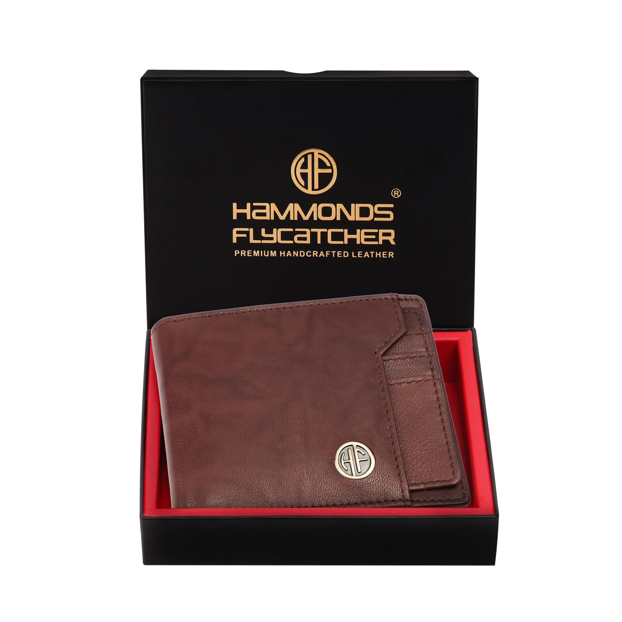 HAMMONDS FLYCATCHER Wallet for Men Leather Original, Mens Wallet, Leather Wallets for Men Stylish, Bi-Fold Wallets for Man, 6 Card Slots, Easy Access Card Slots, Coin Pocket, Mens Gift - Antique Tan
