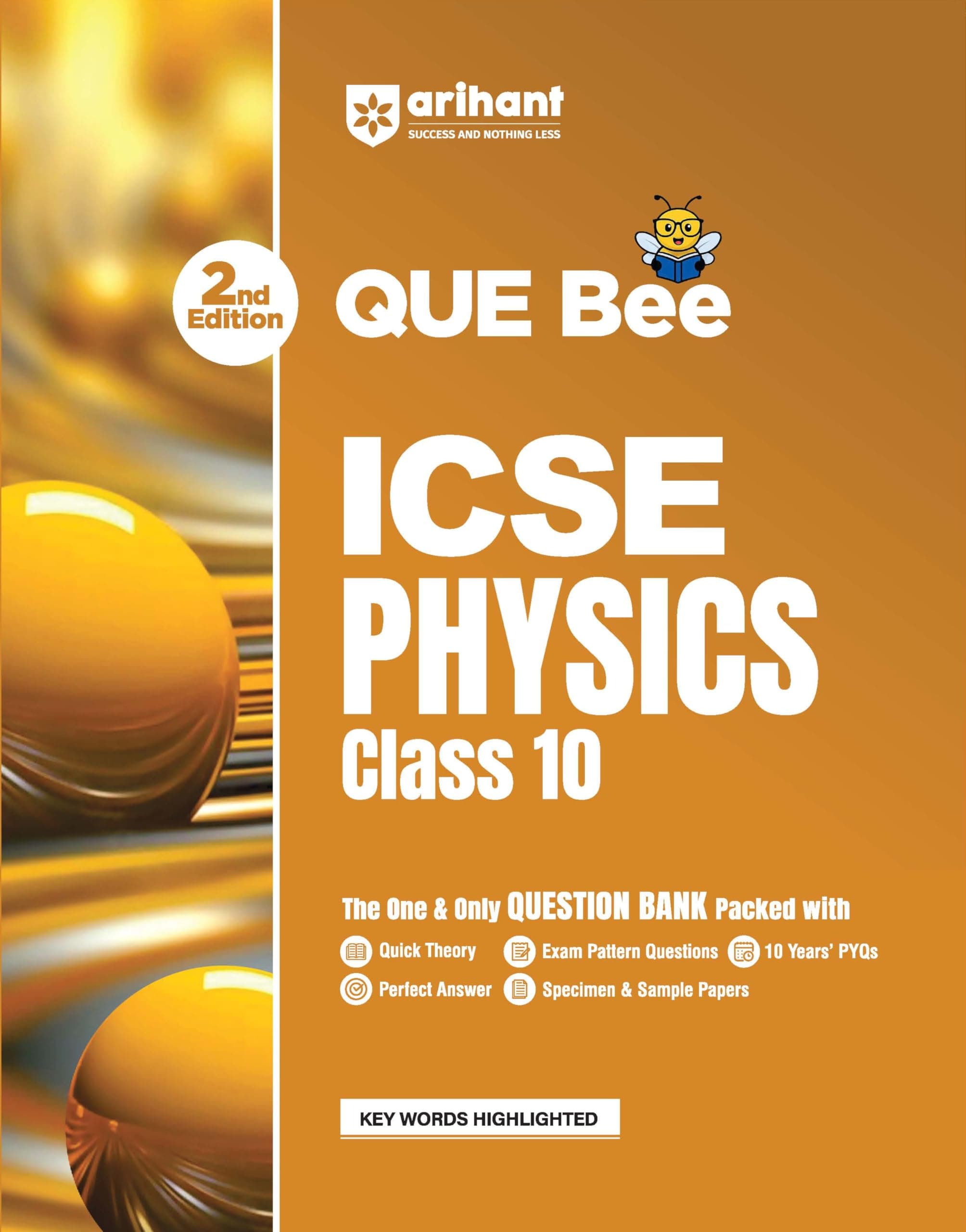 Arihant ICSE Physics Class 10 Exam 2026-27 | Quick Theory, Exam Pattern Questions & Sample Papers | As per Latest ICSE Syllabus | Que Bee 2nd Edition 2027