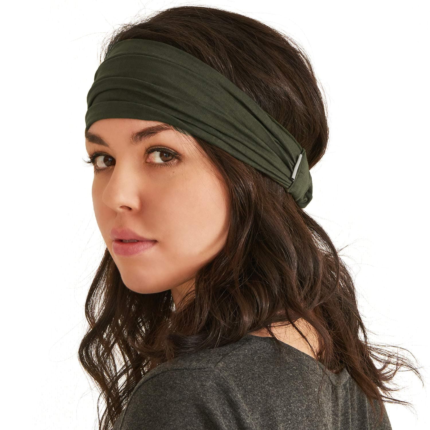 Khaki Japanese Bandana Headbands for Men and Women ââ‚¬â€œ Comfortable Head Bands with Elastic Secure Snug Fit Ideal Runners Fitness Sports Football Tennis Stylish Lightweight L