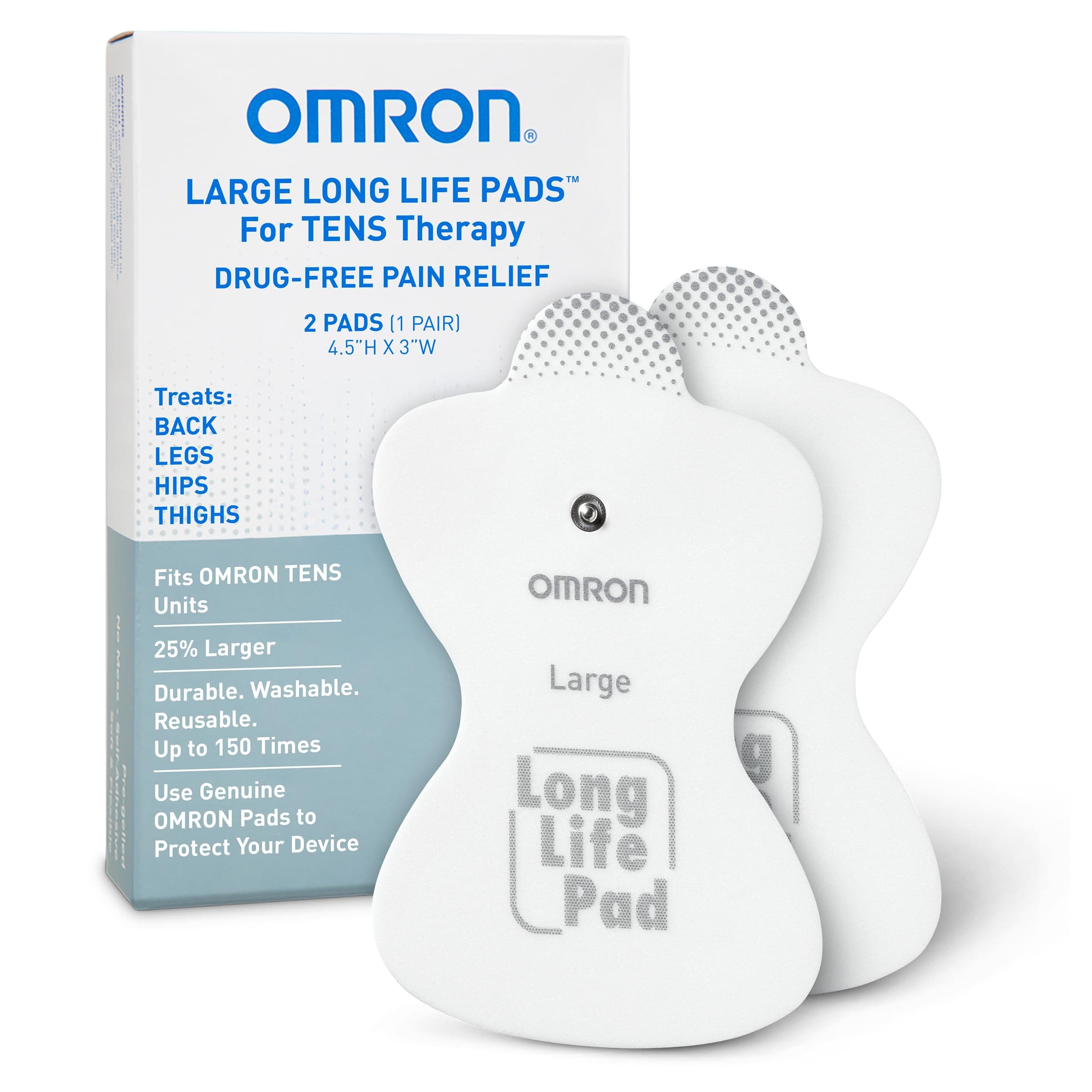 Omron Large Long Life Pads for TENS Unit (PMLLPAD-L)