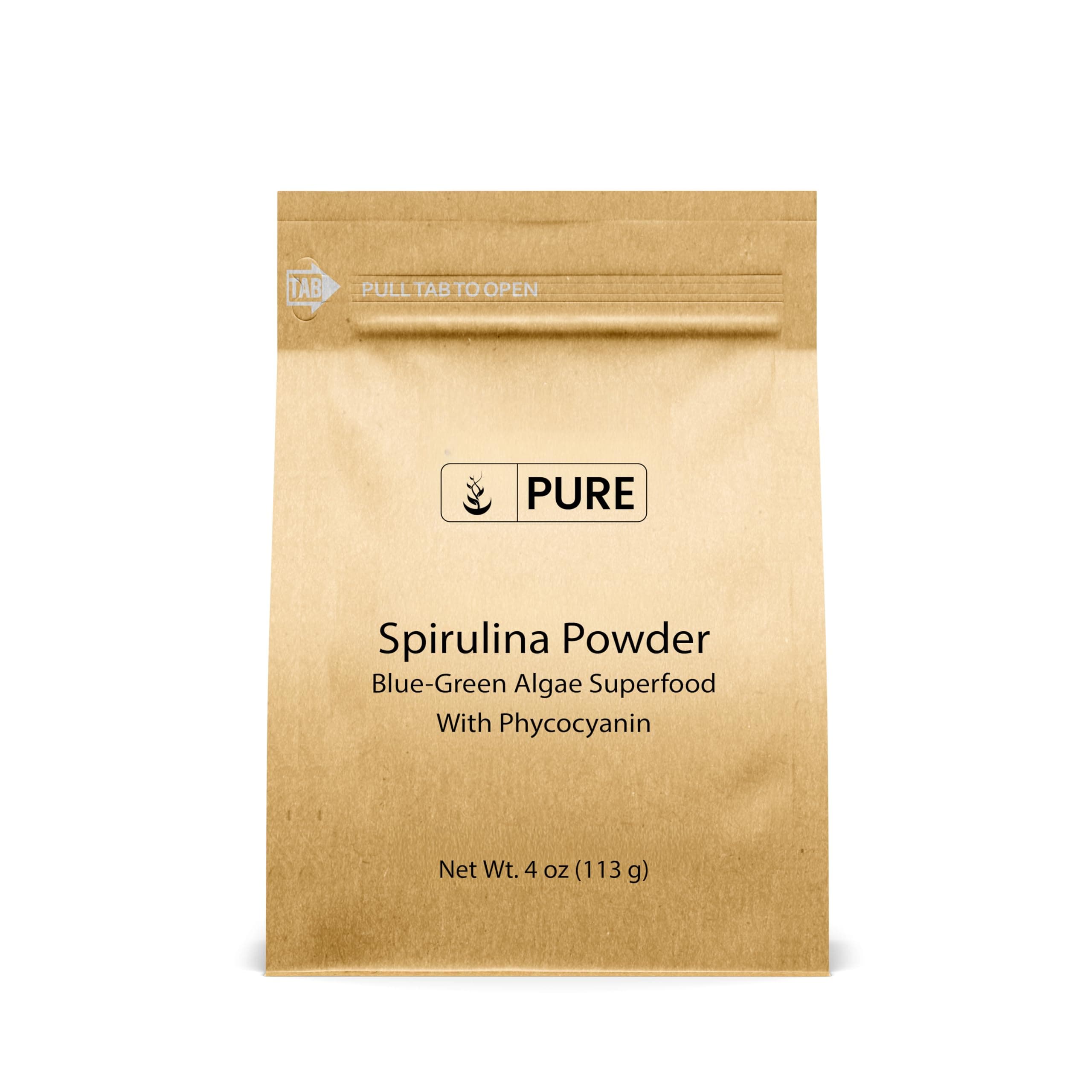 Spirulina Powder (4 oz) Blue-Green Algae Superfood with Phycocyanin