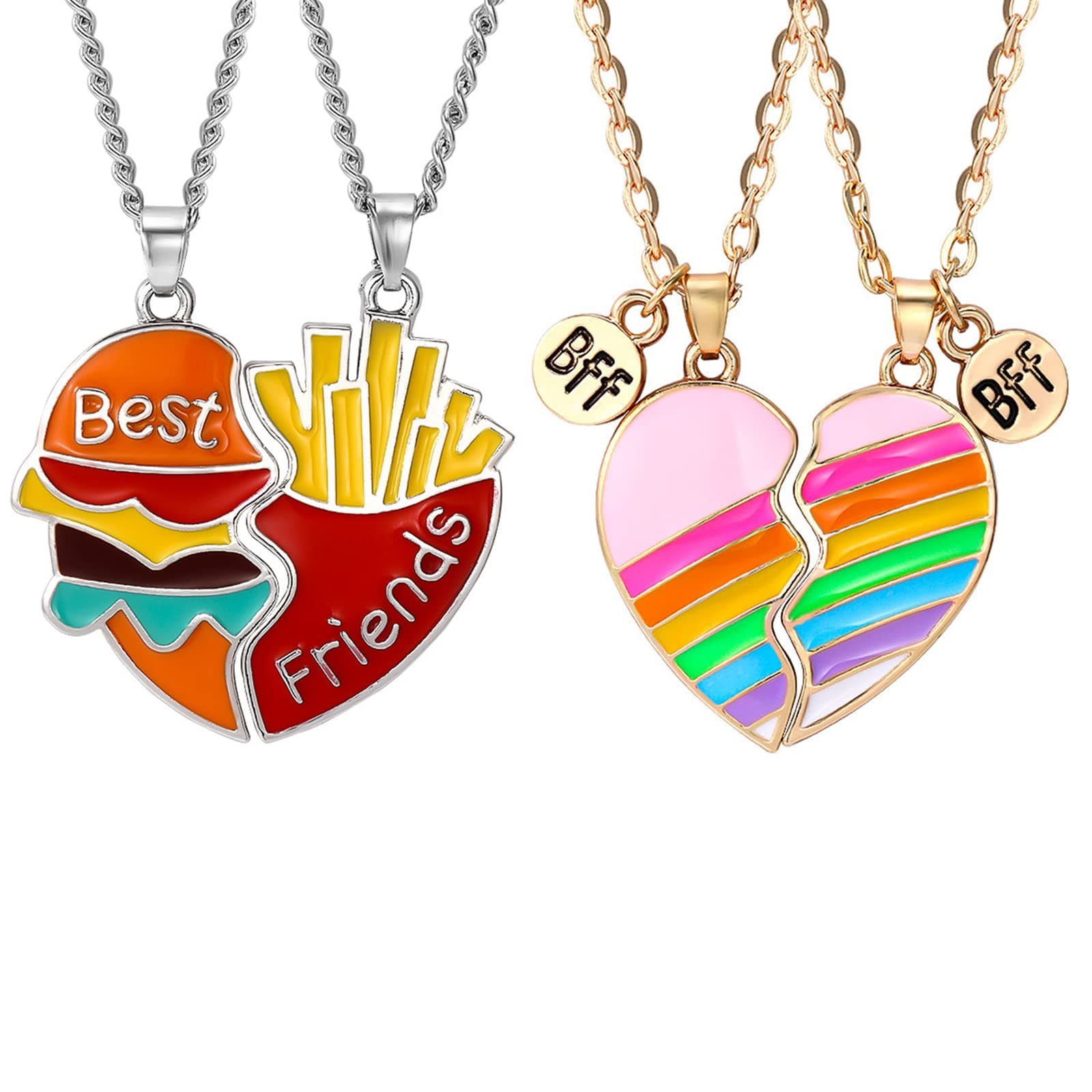 YANCHUN BFF Necklaces for 3 Friend