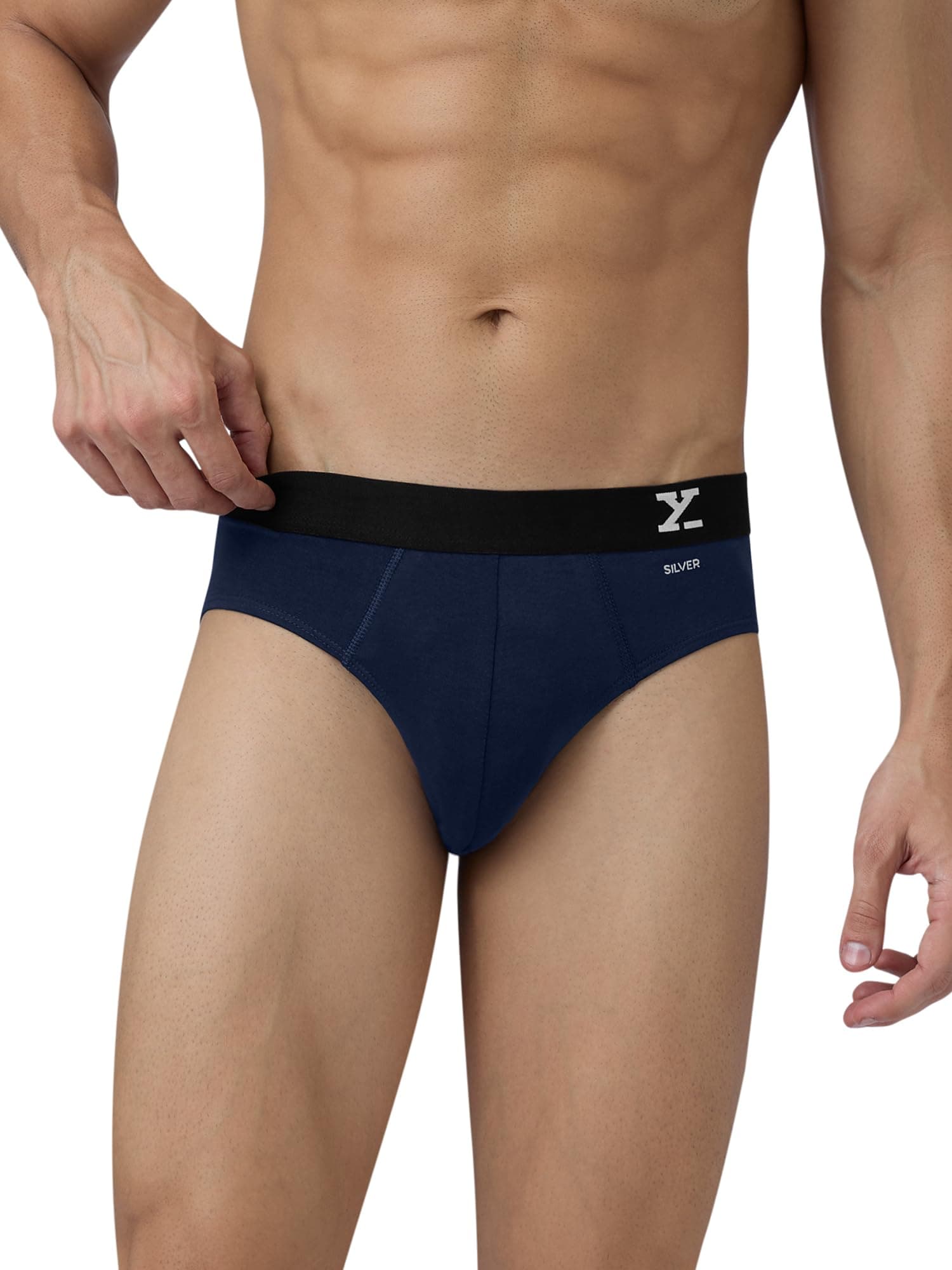 XYXX Cotton XYBRF_R36_01 Relaxed Solid (Pack of 1) (Aero Briefs for Men_Black Iris_M)