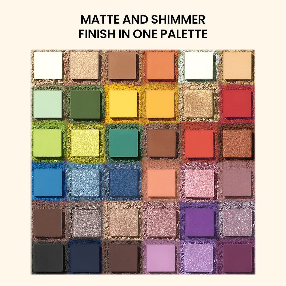 COSLUXE IMAGIC Pro Chalice 36 Color Eyeshadow Palette, 30.8g Eyeshadow Matte Shimmer Finish Make up Palette Highly Pigmented Colorful Powder - Multicolor