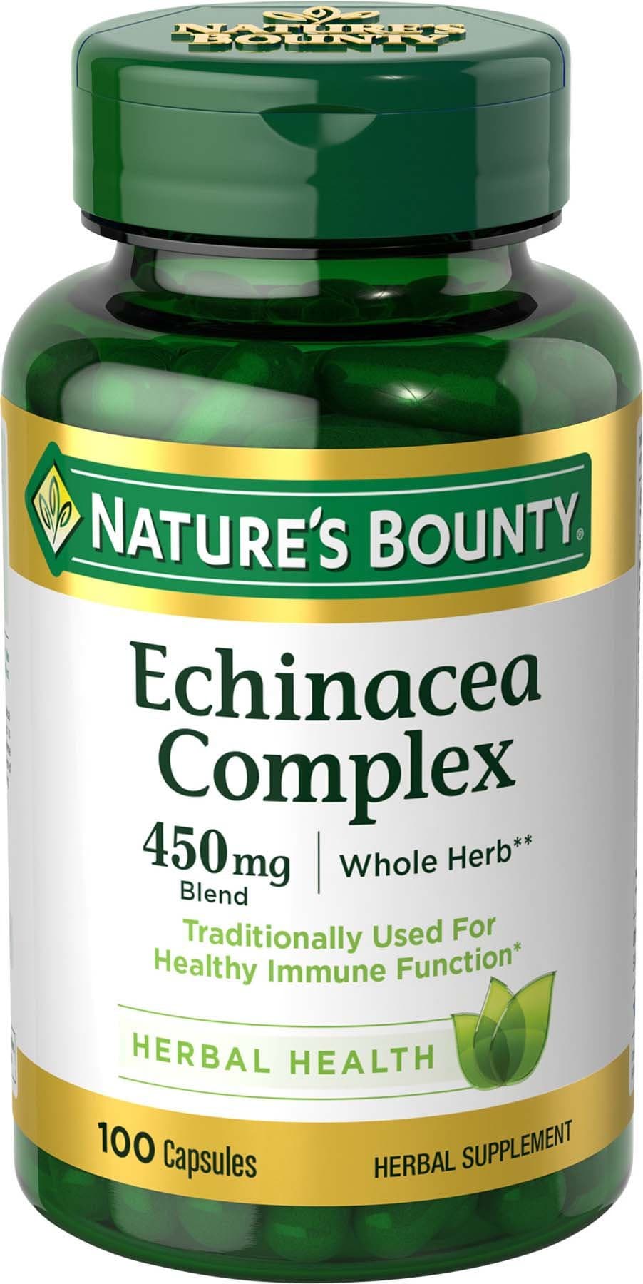 Nature's Bounty Echinacea Complex 450 mg, 100 Capsules