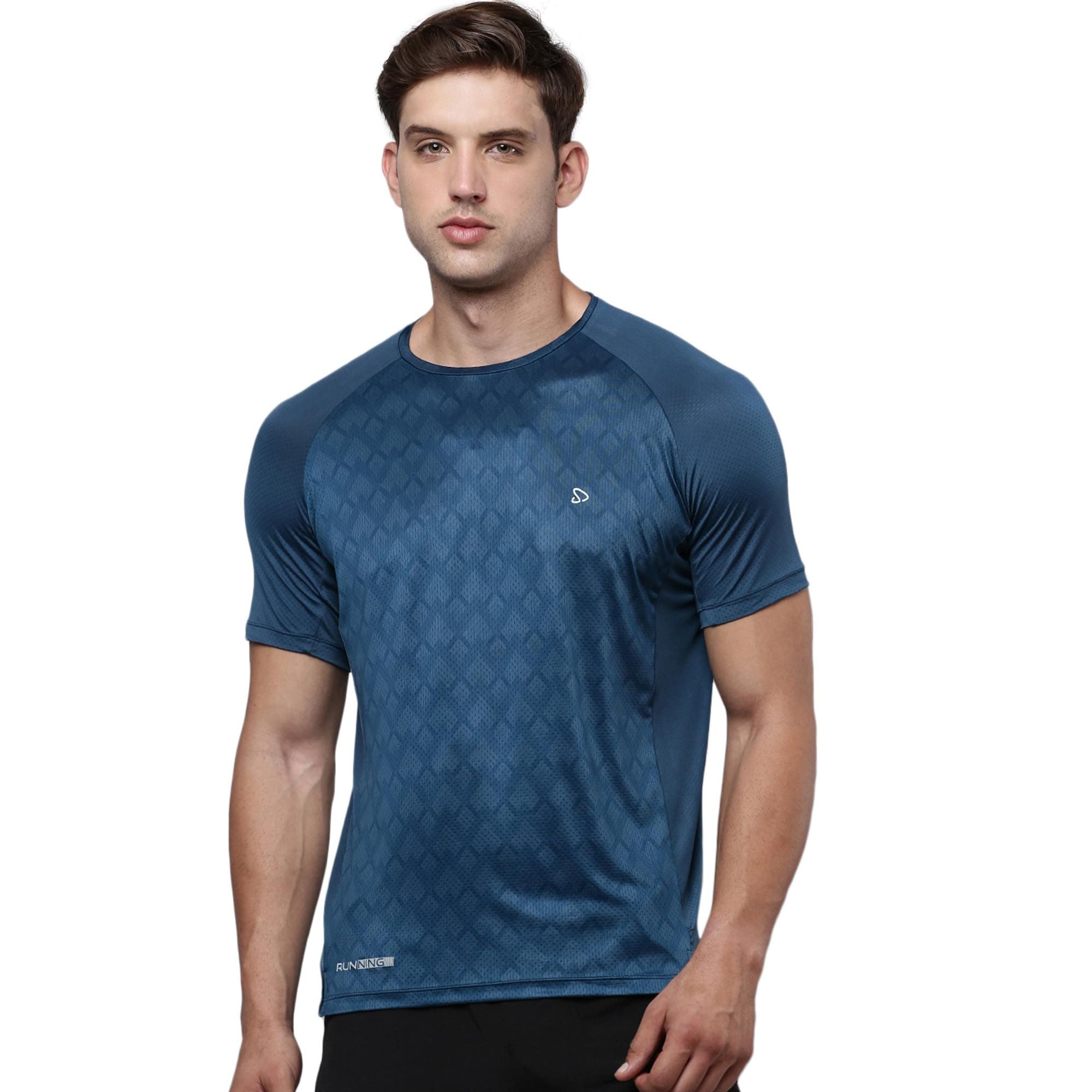 sporto Men's Instacool Printed Jersey Tee with Side Mesh