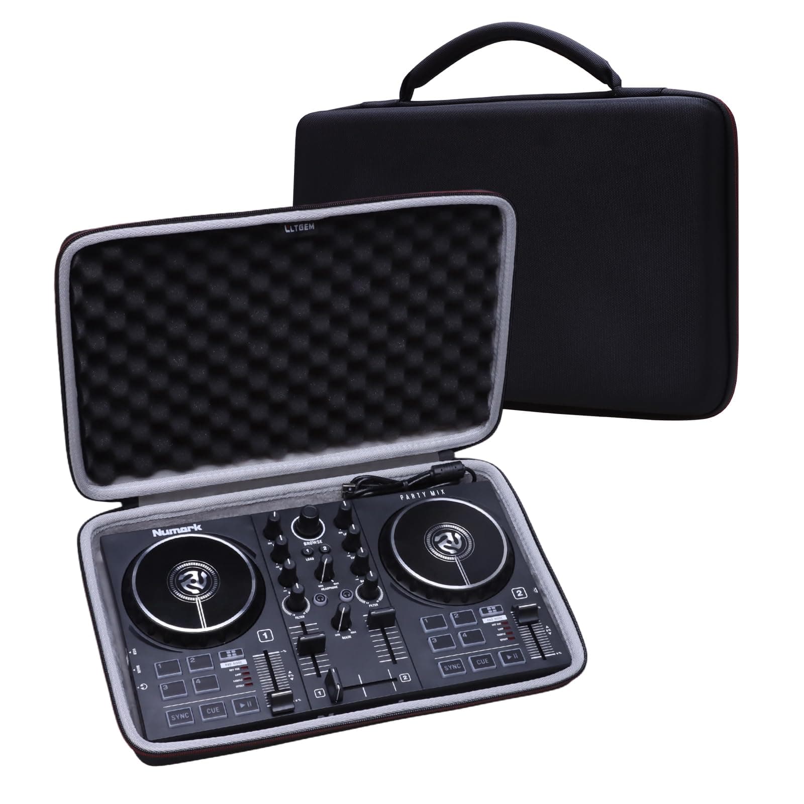 LTGEM EVA Hard Case for Numark Party Mix | Starter DJ Controller - Travel Protective Carrying Storage Bag