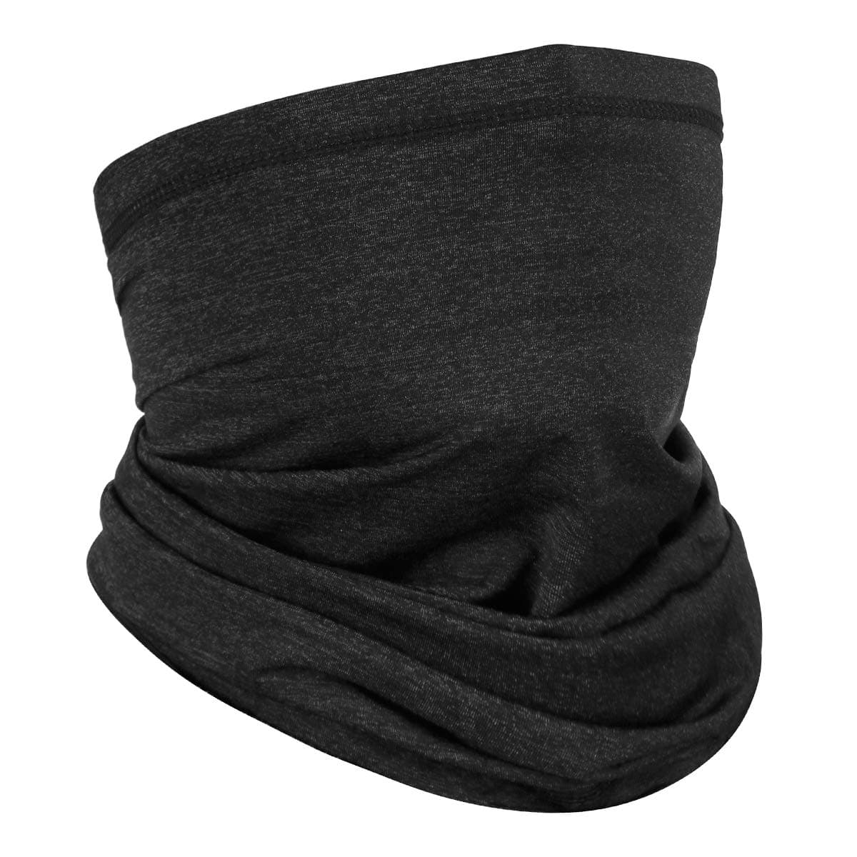 Achiou Cooling Neck Gaiter, UV Protection Face Cover Scarf for Men Women, Hemp Black, One Size
