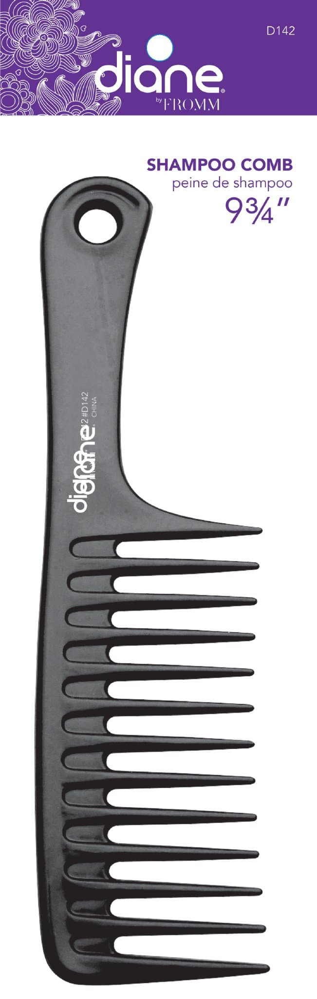 Diane shampoo comb, 9-3/4", D142