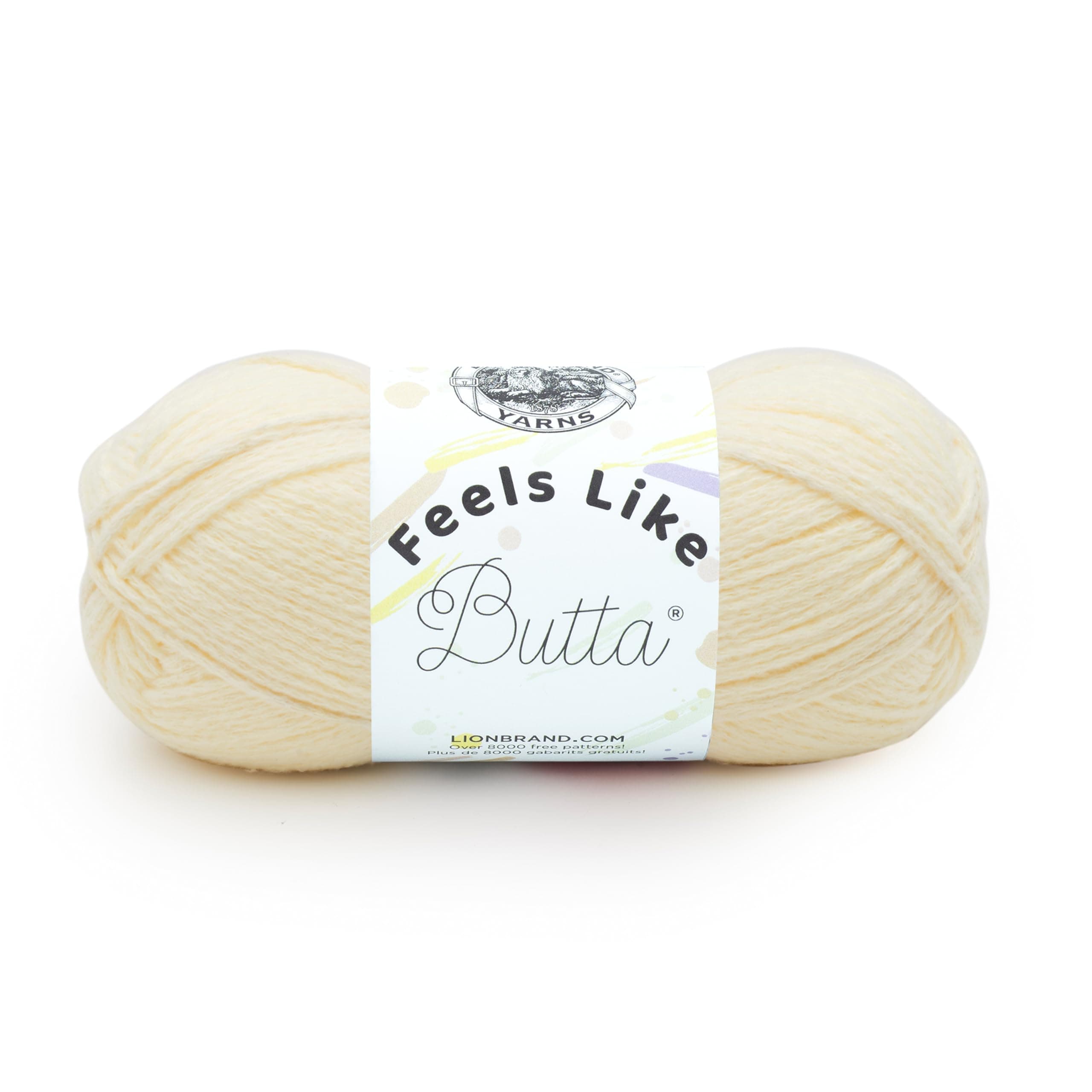Lion Brand Yarn Feels Like Butta Yarn, Velvety-Soft Yarn for Crocheting and Knitting, 1 Pack, Lemon