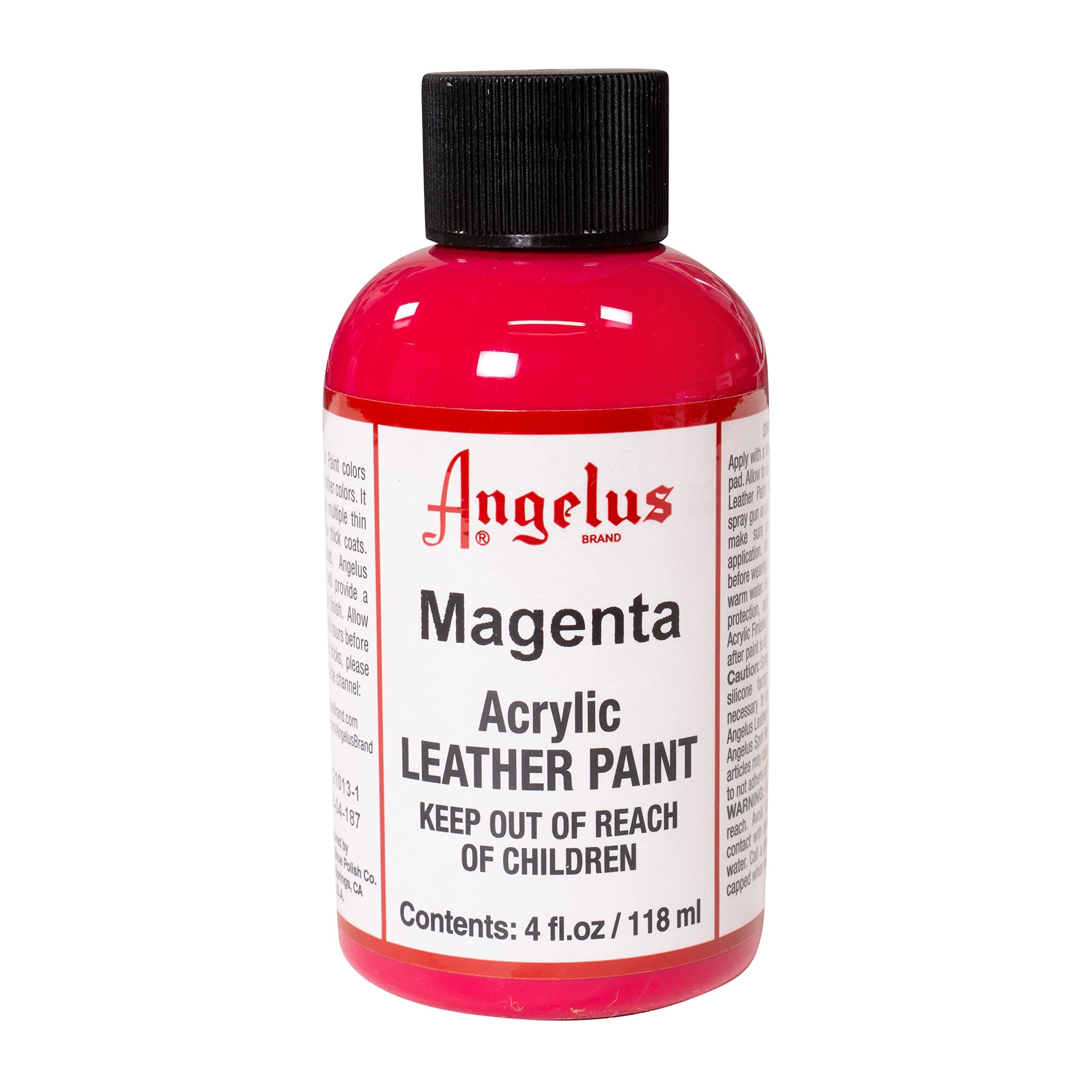Angelus Leather Paint, Magenta, 4 Ounce jar (720-04-187)
