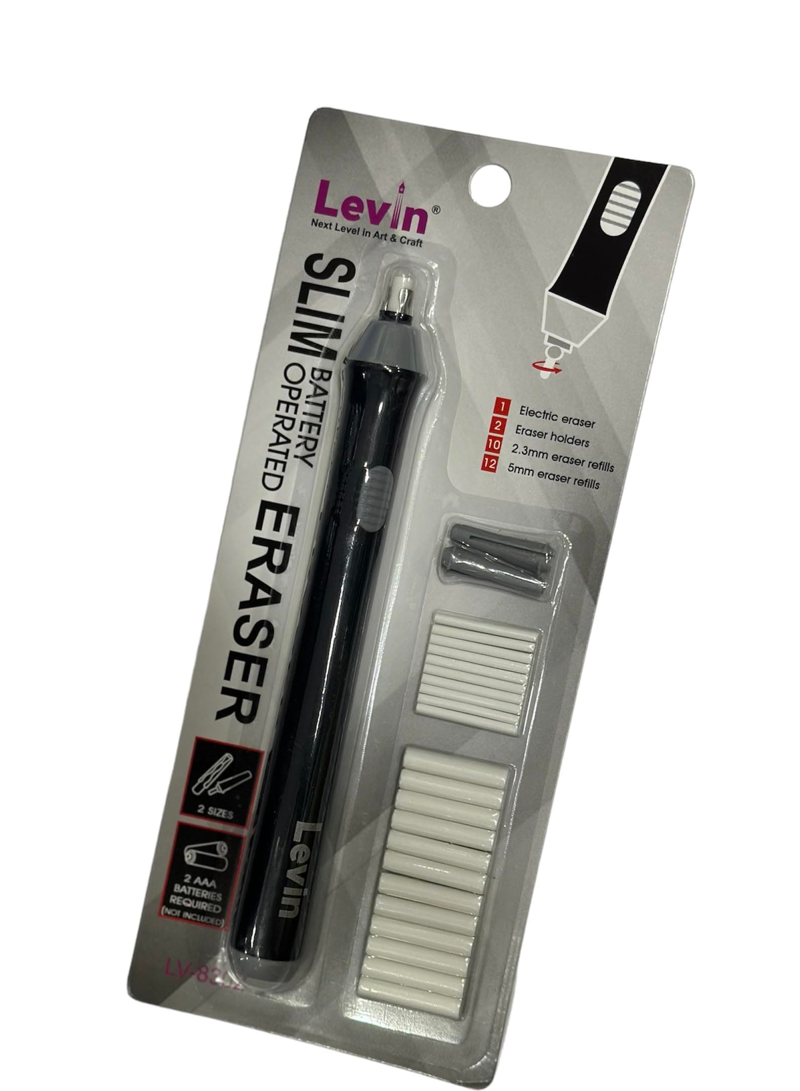 SCHMIDT Electric Erasers, Tenwin Battery Operated Eraser Automatic Portable Plastic Pen Electric Eraser with 22 Additional Replaceable Rubber Eraser Refills for Graphite Technical Drawing