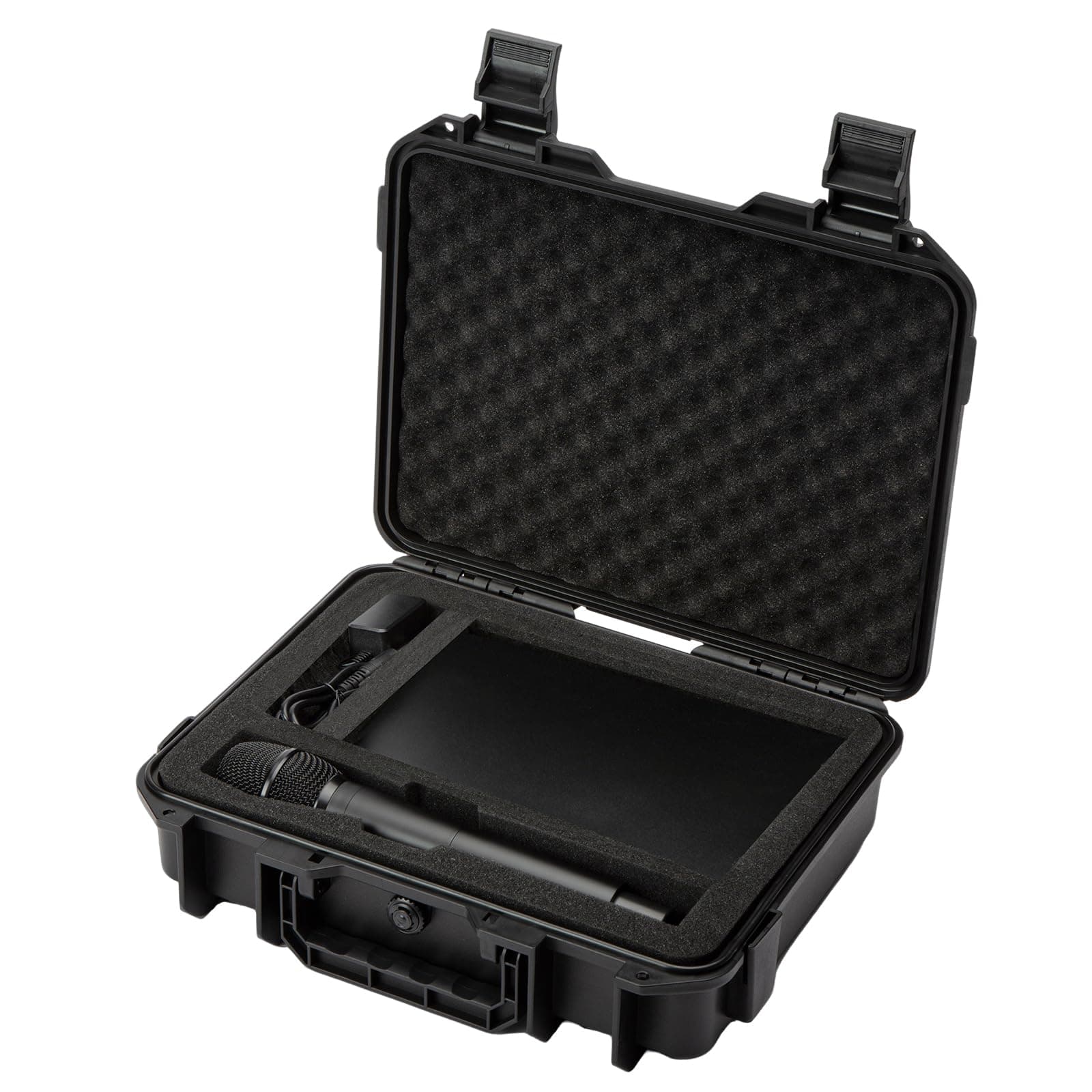 Moubruk microphone Hard Shell Carrying Case, 1 Inch, IP67 Waterproof, Pre-Diced Foam Interior, for Microphone and Recorder