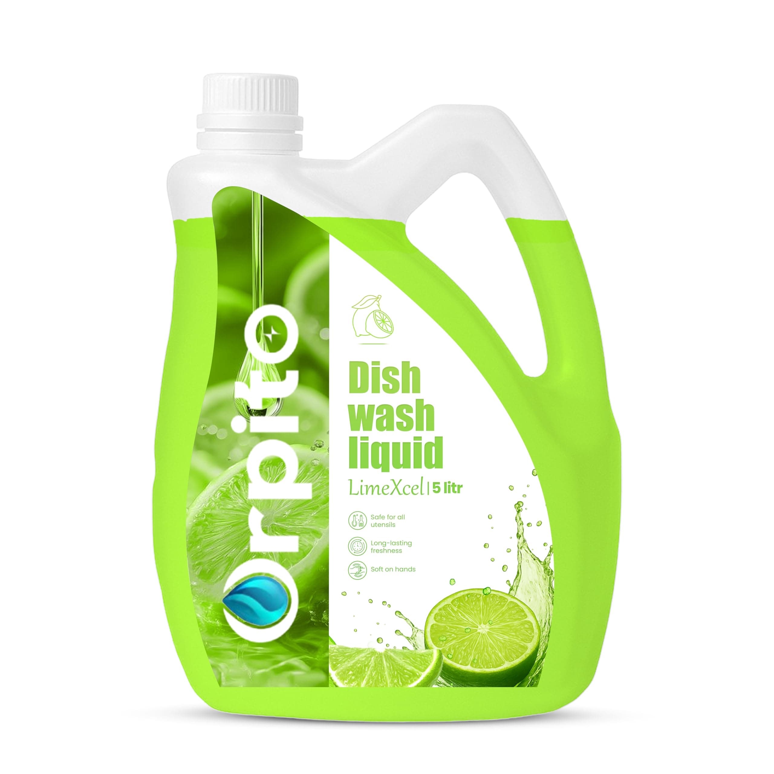 Orpito Dish Wash Liquid Multi Variant | Everyday Kitchen Utensil Cleaning Solution | Strong Grease Removal | Smooth Foam | Suitable for Steel Glass Non-Stick Utensils. (LimeXcel)