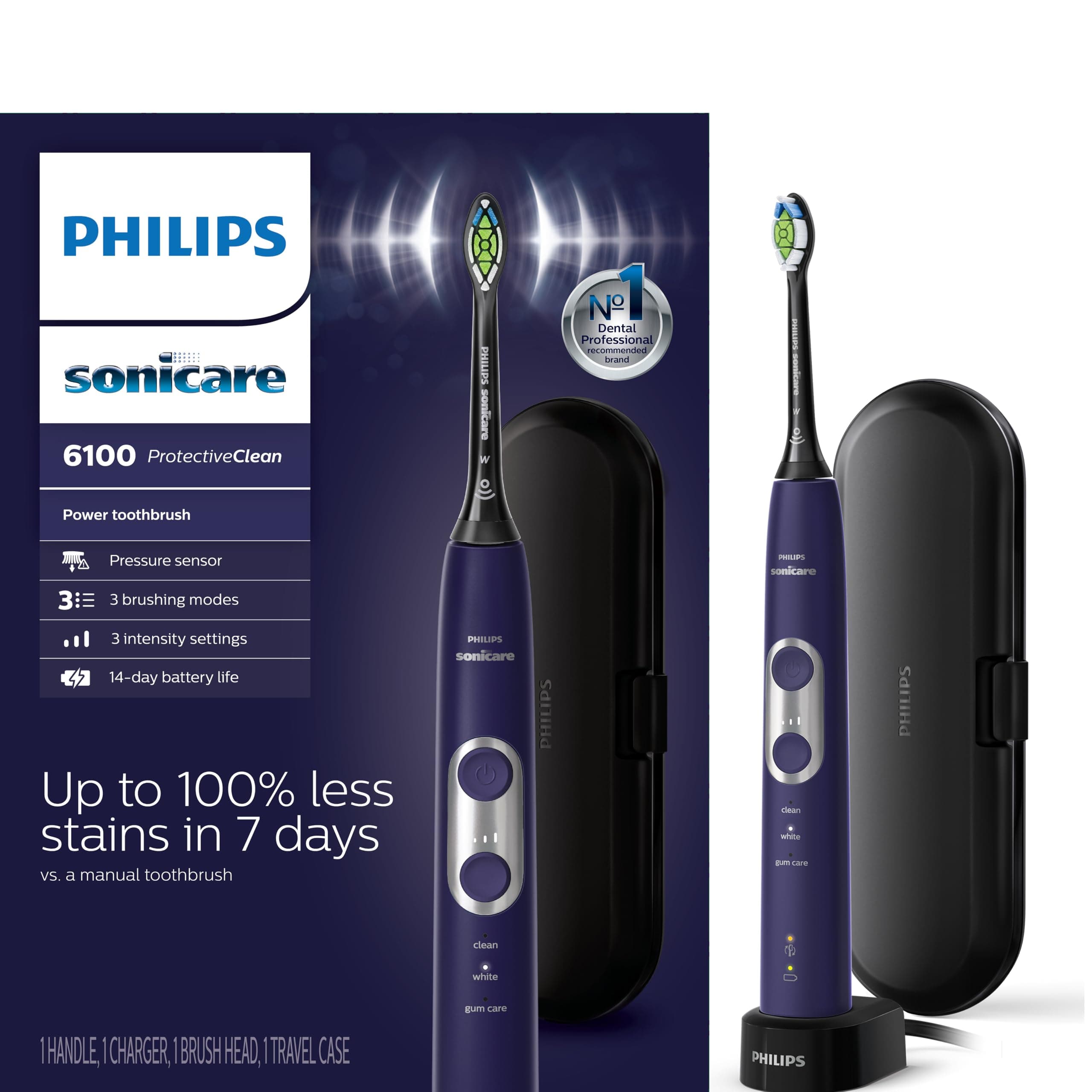 Philips Sonicare HX6877/21 ProtectiveClean 6100 Rechargeable Electric