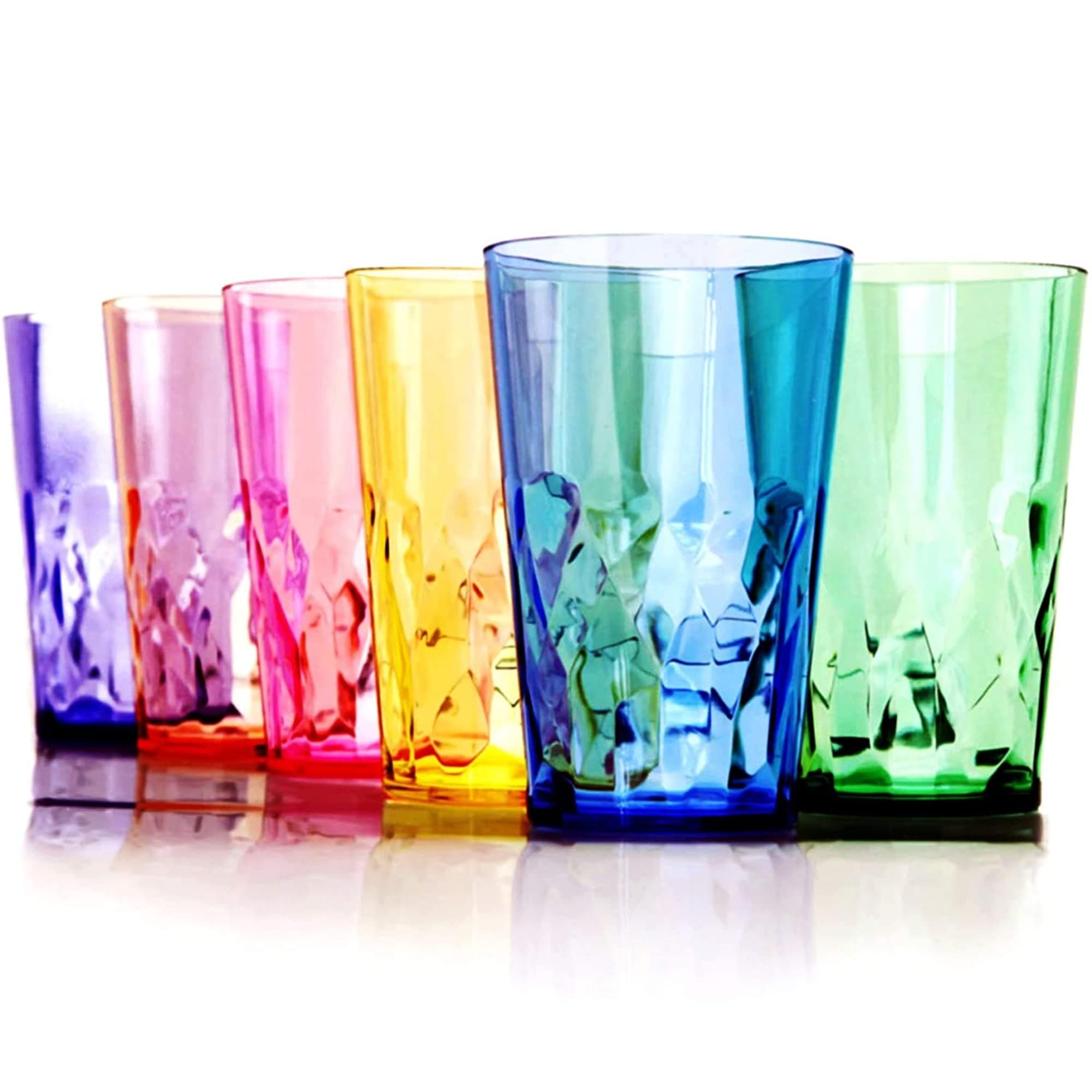 SCANDINOVIA - 19 oz Unbreakable Premium Drinking Glasses Tumbler - Set of 6 - Tritan Plastic Cups - BPA Free - Dishwasher Safe