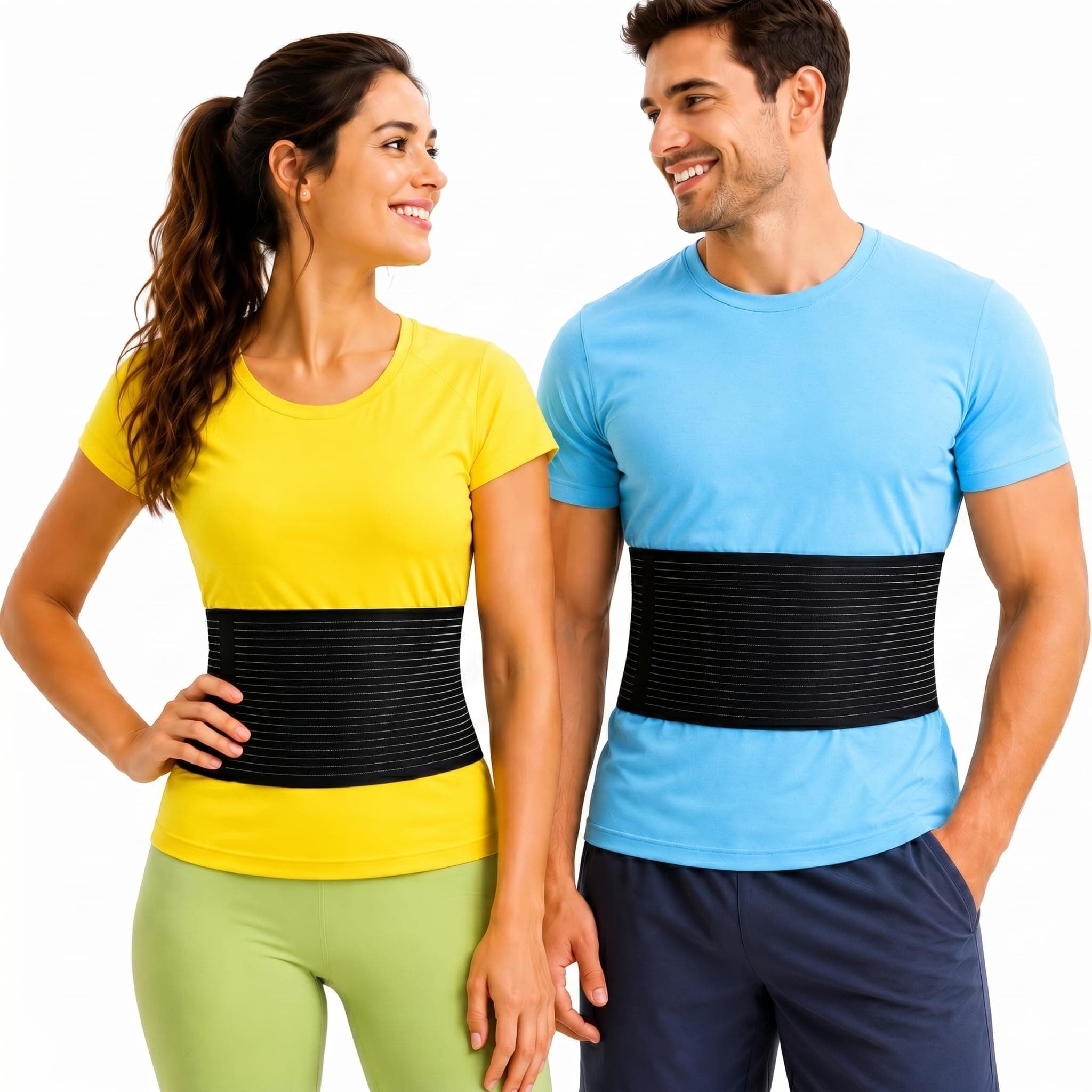 ChestÃ‚ Binder Rib Brace ââ‚¬â€œ Rib Belt to Reduce Rib Cage Pain. Chest Compression Support for Rib Muscle Injuries, Bruised Ribs or Rib Flare. Breathable Chest Wrap Breast Binder for Women or Men