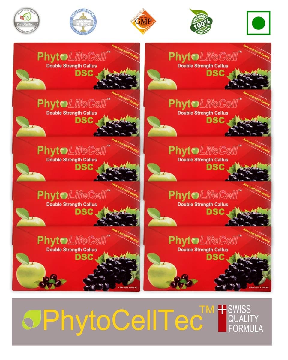PhytoLifeCell Double Strength Callus-1500 mg, 140 Sachets Pack of 10 (Fresh Stock)