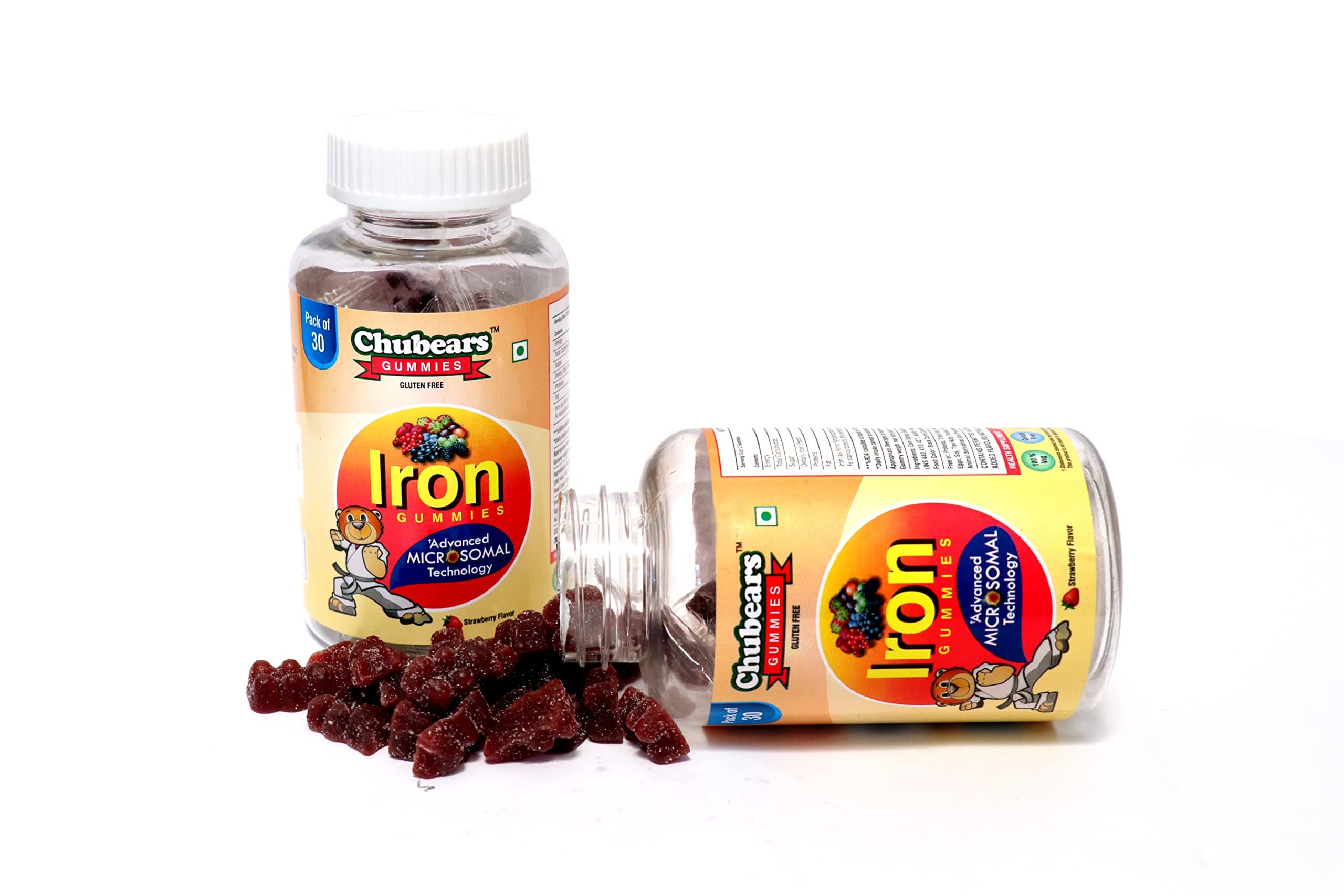 Chubears Iron Gummy for Kids & Adults, Pack of 30