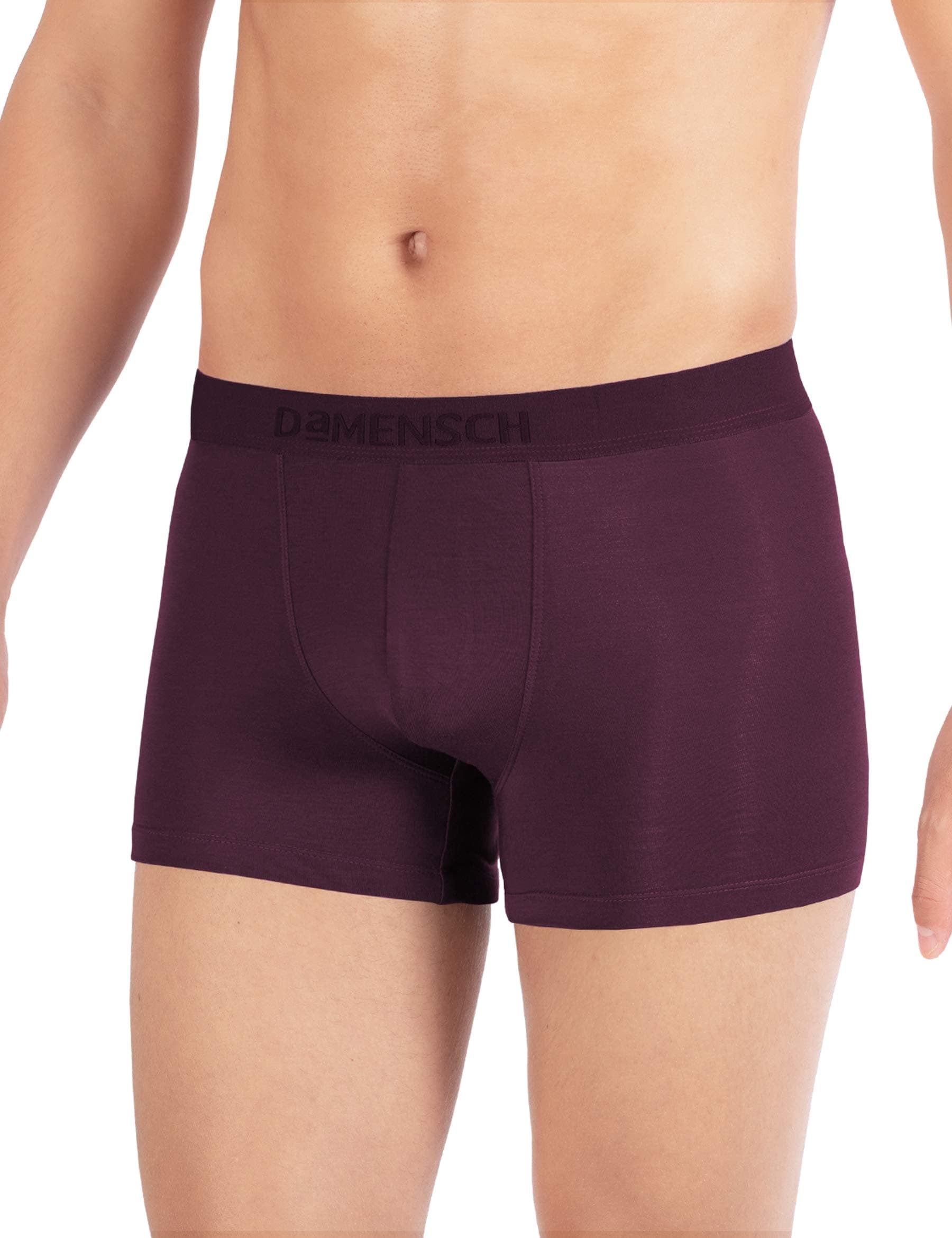 DAMENSCH Deo-Soft Solid Supima Modal Fabric Trunk-Kentt Blue, Potent Purple-M